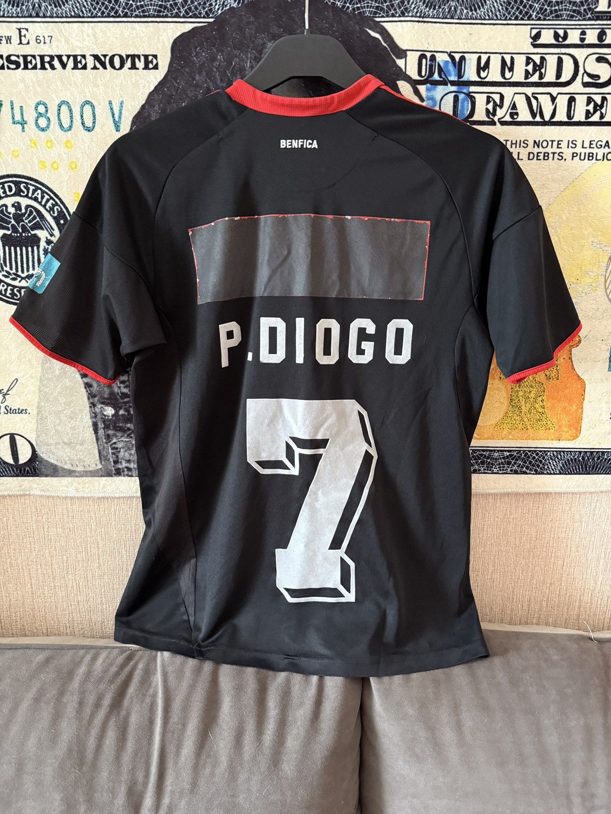 Adidas SL Benfica Adidas Away Shirt 09/10 Diogo #7 Soccer Jersey Size US S / EU 44-46 / 1 - 11 Thumbnail