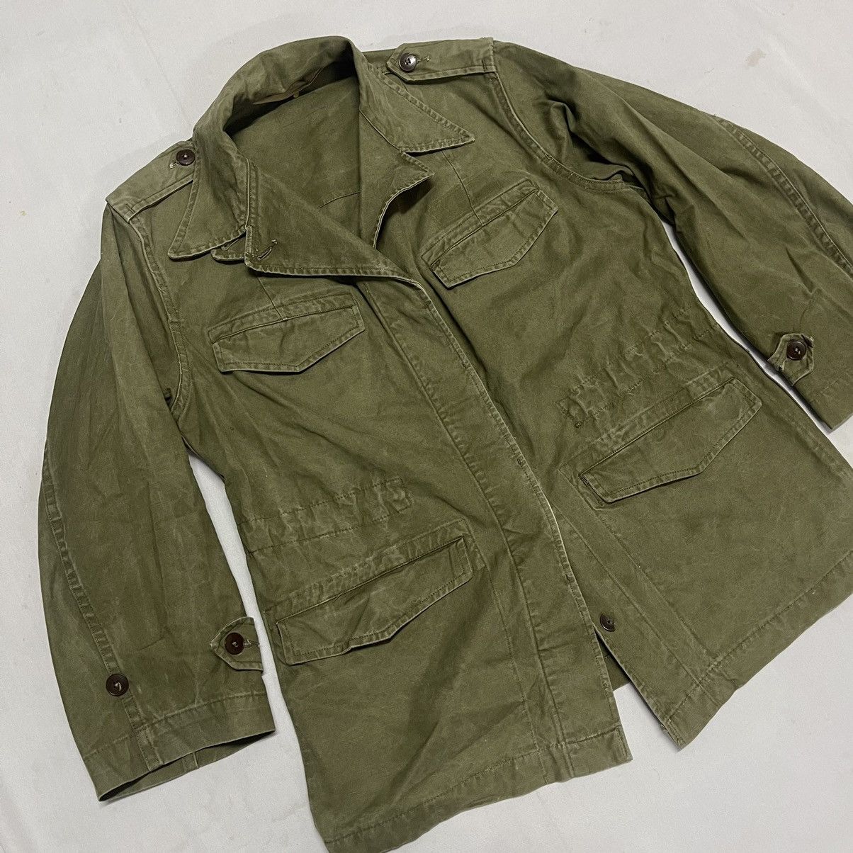 Vintage Vintage 50s French M47 Army Military Field Jacket Men's Size US S / EU 44-46 / 1 - 2 Thumbnail