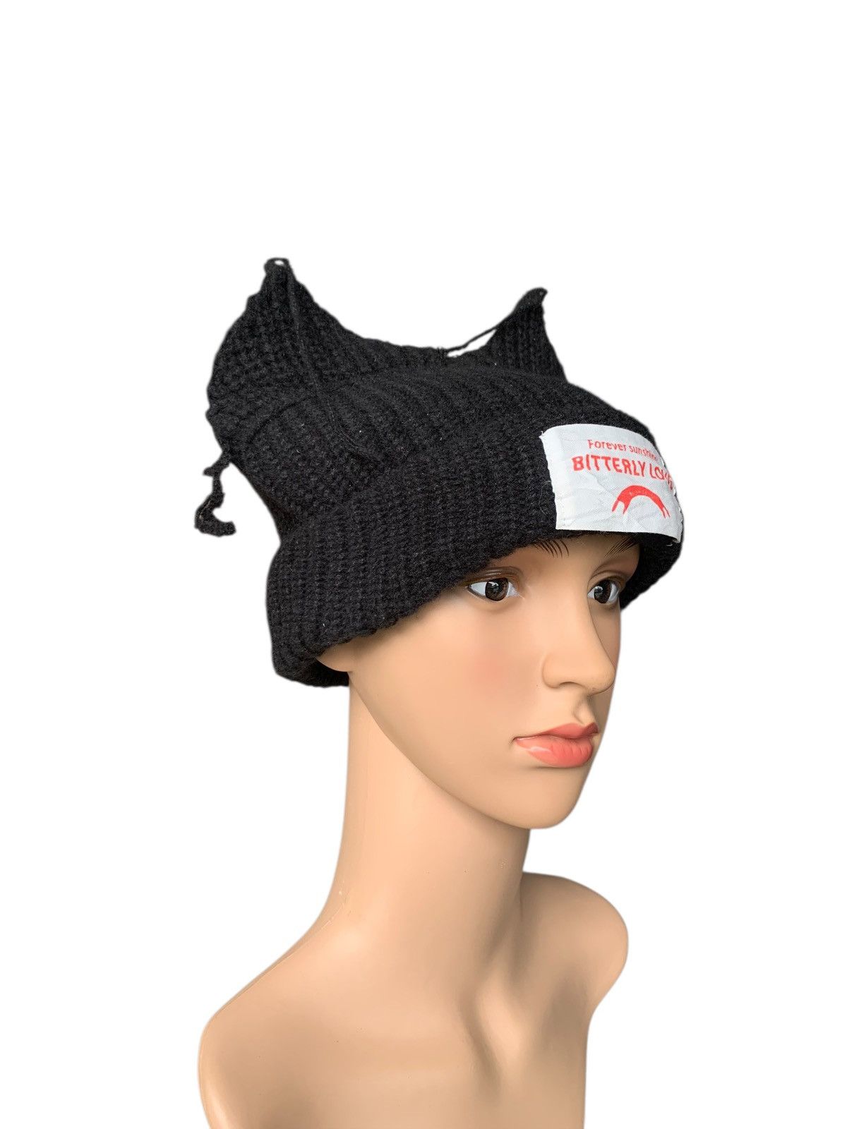 Designer × Japanese Brand × Kapital Cute Cartoon Cat Ear Wool Knitted Hat Size ONE SIZE - 8 Thumbnail