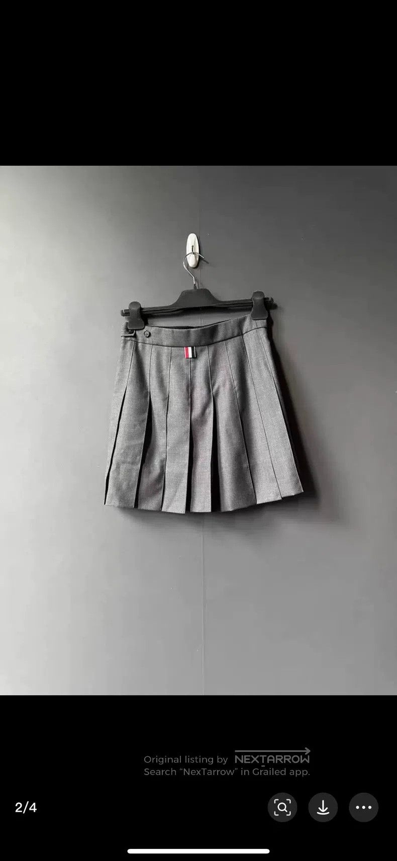 Thom Browne Thom Browne Mid gray pleated skirt Size 24" / US 00 / IT 34 - 2 Thumbnail