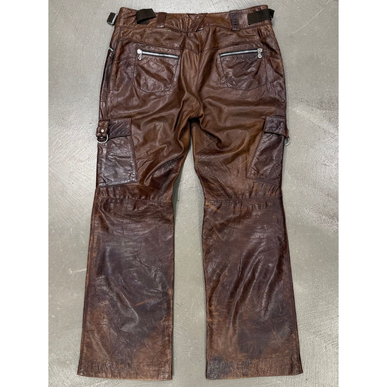 Dolce & Gabbana 2001 Dolce & Gabbana Shepskin bondage leather trousers Size 35" - 3 Thumbnail