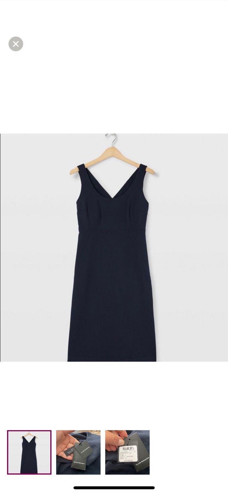 Club Monaco Button Back Vent Dress by NWT, Club Monaco Size XS / US 0-2 / IT 36-38 - 1 Thumbnail