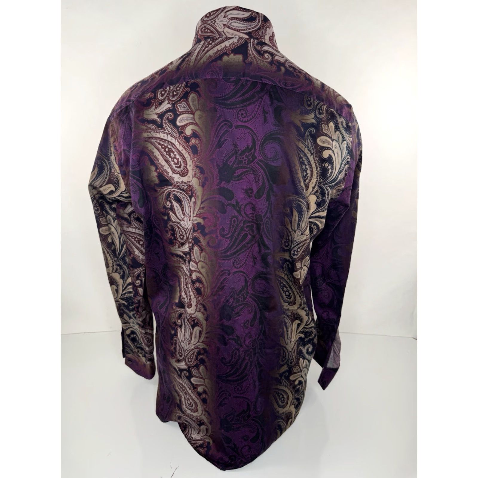 Etro ETRO Italy - Paisley Shirt Mens 41 Button-Up Long Sleeve 32.5" L 22" Pit Multicolor 19" Shoulder 32.5" Length Mens Shirt Size US L / EU 52-54 / 3 - 3 Thumbnail