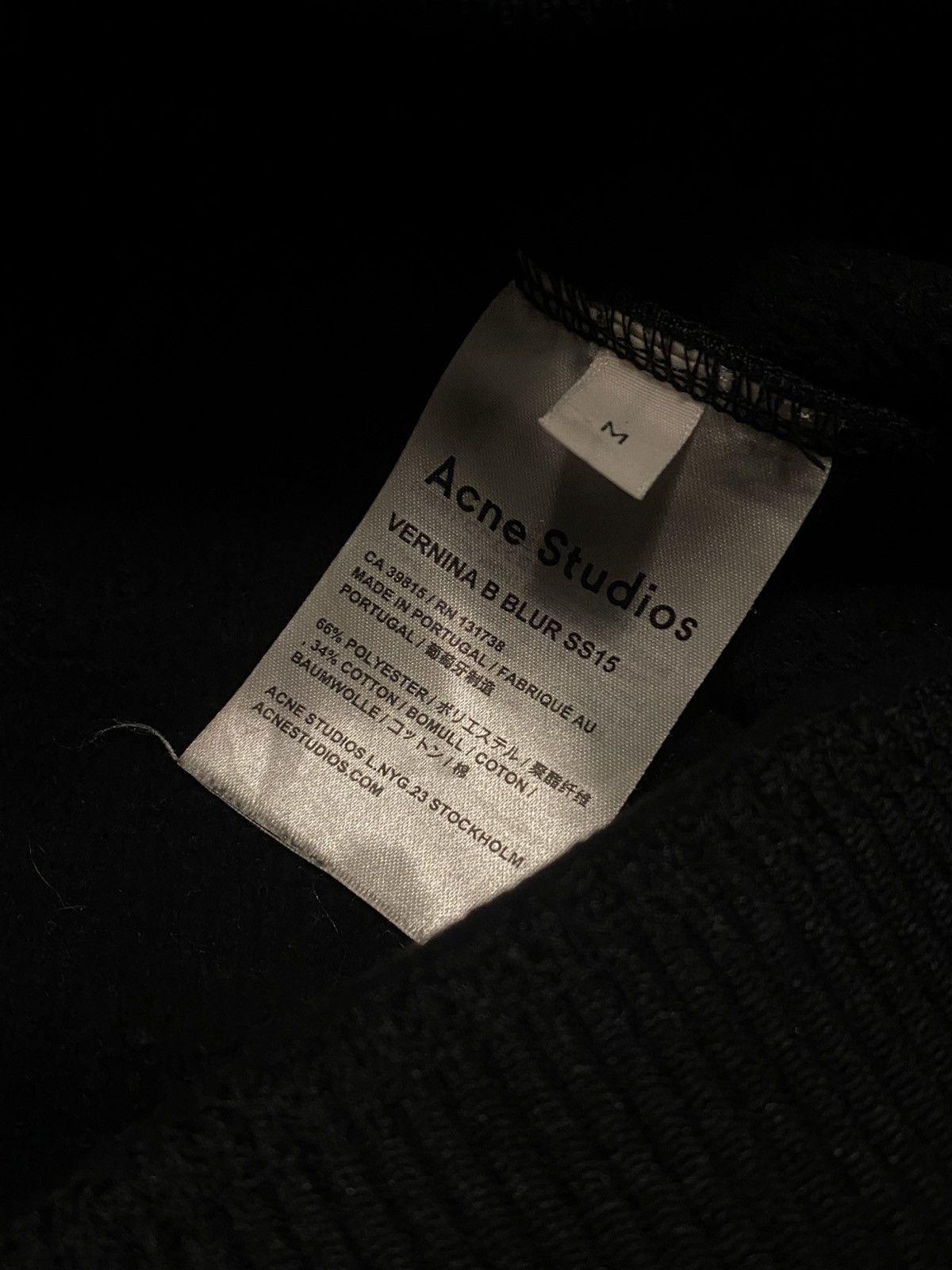 Acne Studios Acne Studios Black Crewneck With Logo Vernina Bosquet Size M / US 6-8 / IT 42-44 - 4 Thumbnail