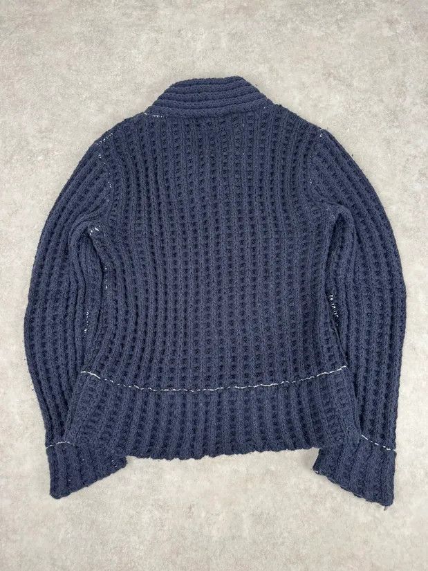 Maison Margiela FW2012 Maison Margiela x H&M Wool Navy Cable Knit Sweater Size US L / EU 52-54 / 3 - 6 Thumbnail