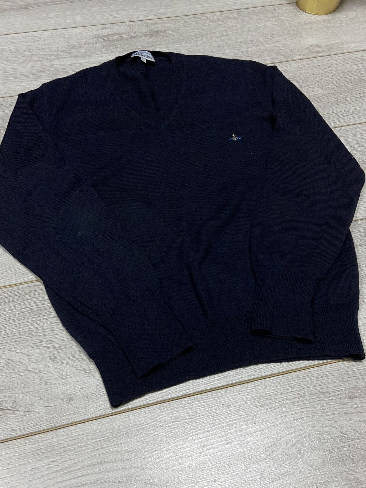 Vivienne Westwood Vivienne Westwood orb wool sweater v neck Size US L / EU 52-54 / 3 - 7 Thumbnail