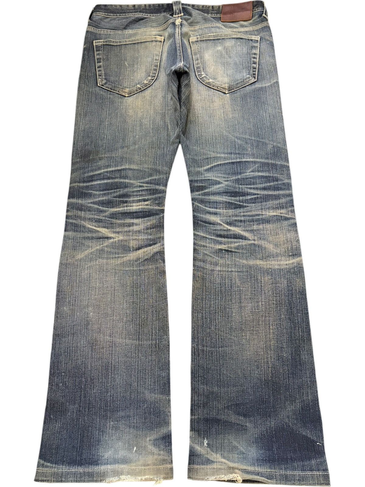 Tornado Mart Vintage Japanese Brand Mud Wash Distress Flare Jeans Size US 31 - 2 Thumbnail