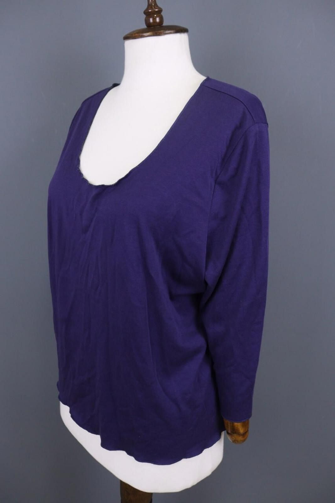 Designer PERUVIAN CONNECTION Purple Pima Shirt Blouse Size XL Size XL / US 12-14 / IT 48-50 - 5 Thumbnail
