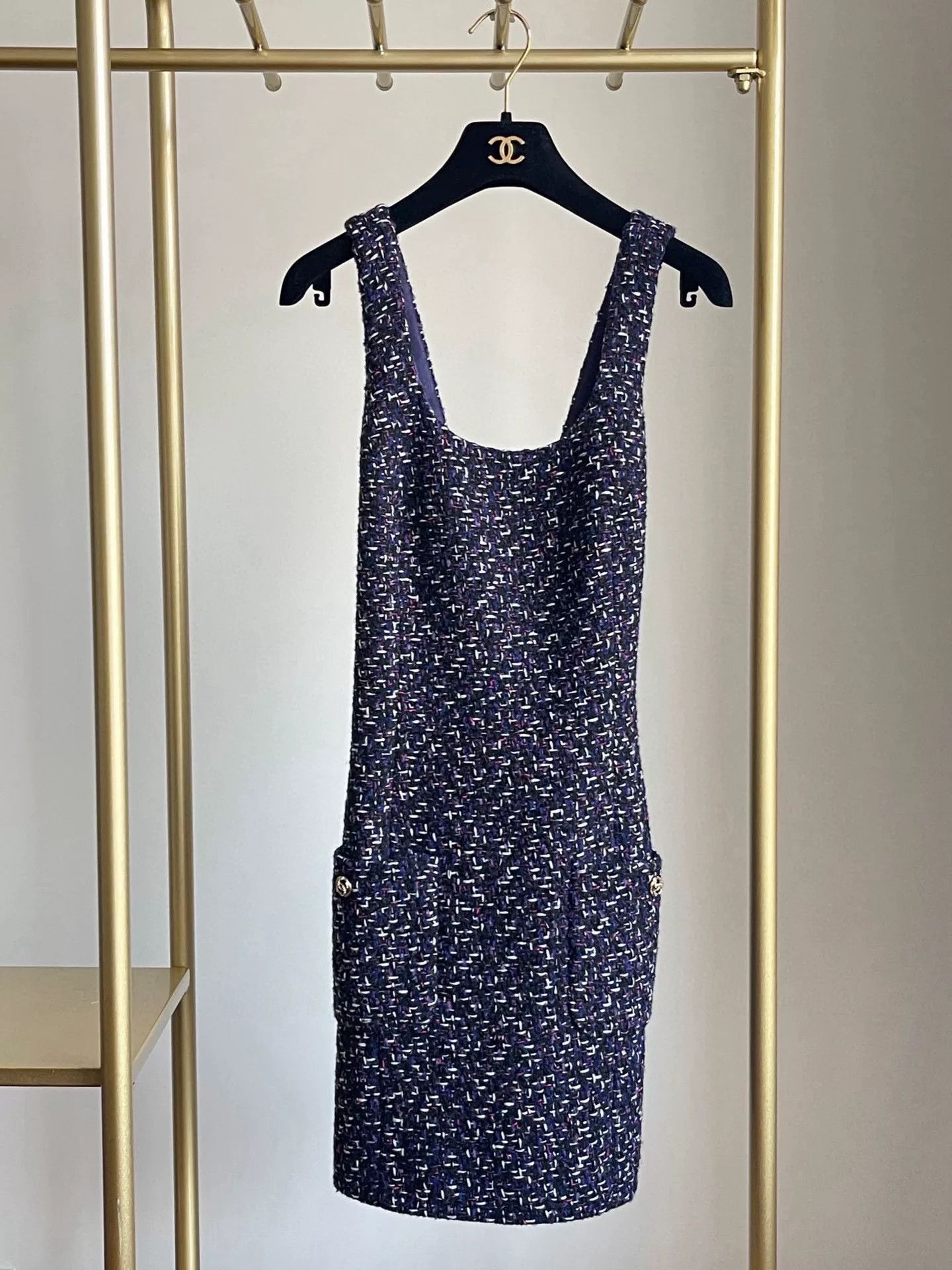 Chanel Chanel 2023 Fall Purple Overall Dress Size US 36 / EU 52 - 1 Thumbnail