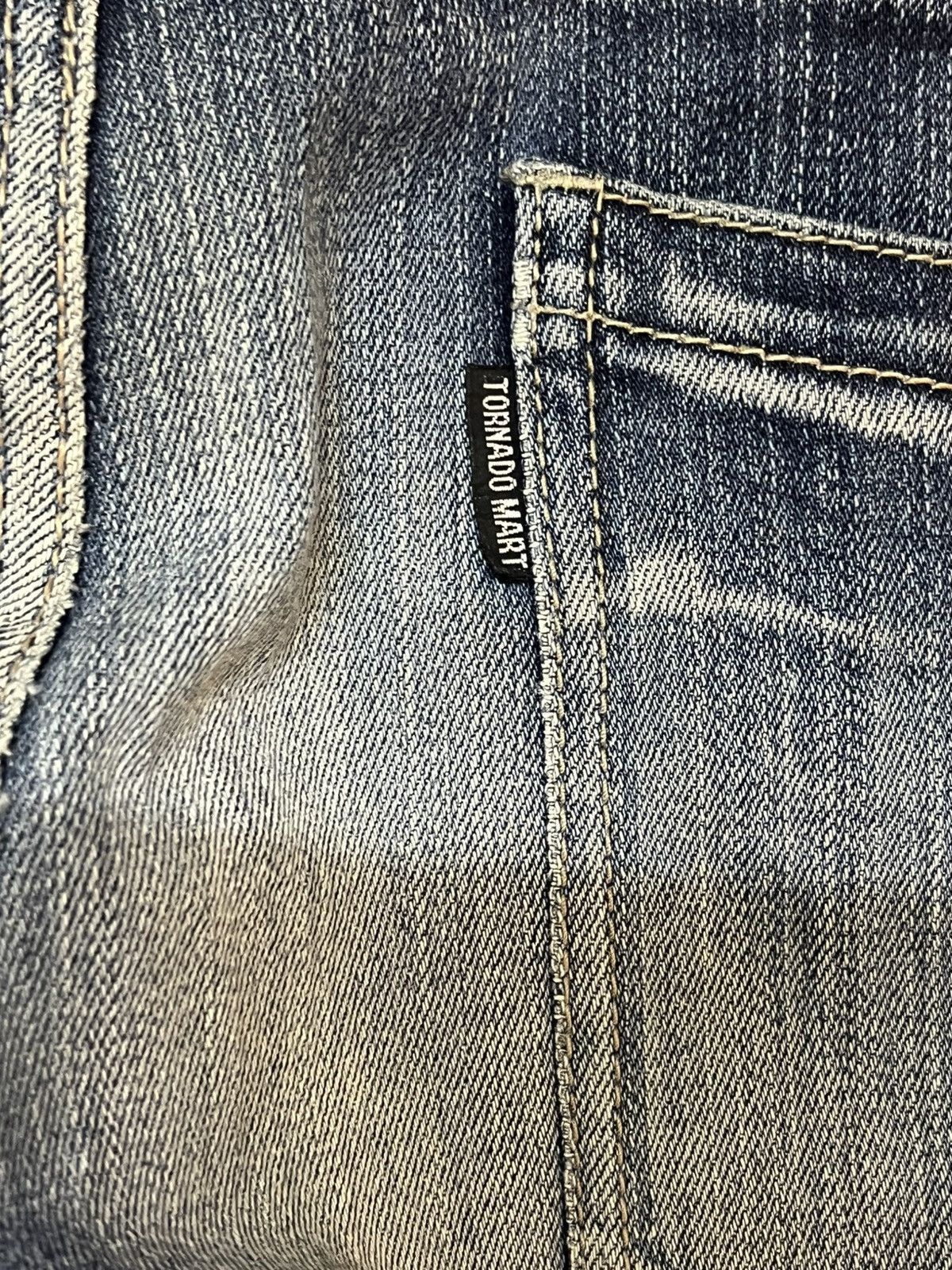 Le Grande Bleu (L.G.B.) × POST ARCHIVE FACTION (PAF) × Tornado Mart Vintage Tornado Mart Faded Distressed Denim Size US 32 / EU 48 - 12 Thumbnail