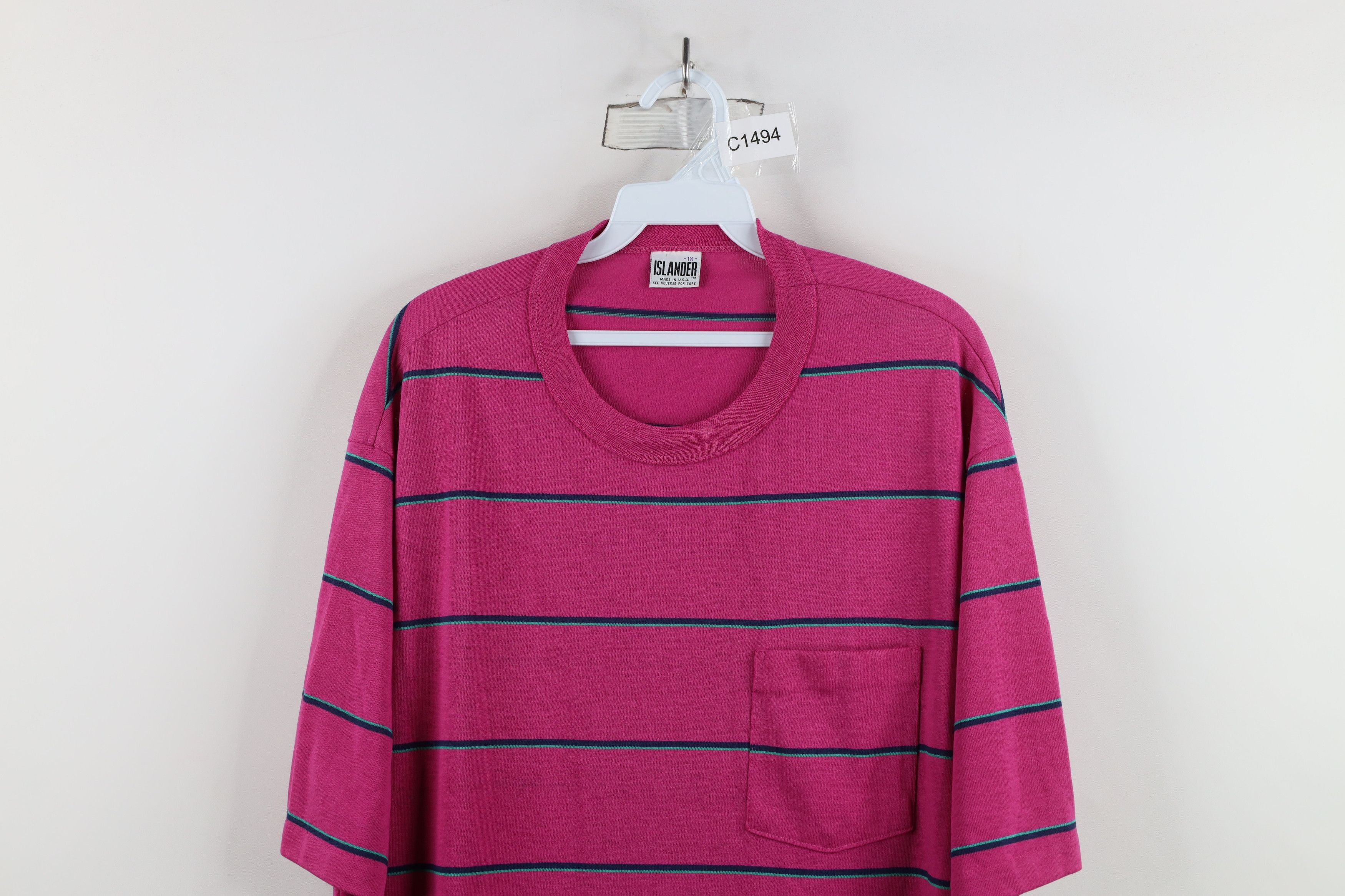 Vintage Vintage 90s Streetwear Knit Short Sleeve Pocket T-Shirt USA Size US XL / EU 56 / 4 - 2 Thumbnail