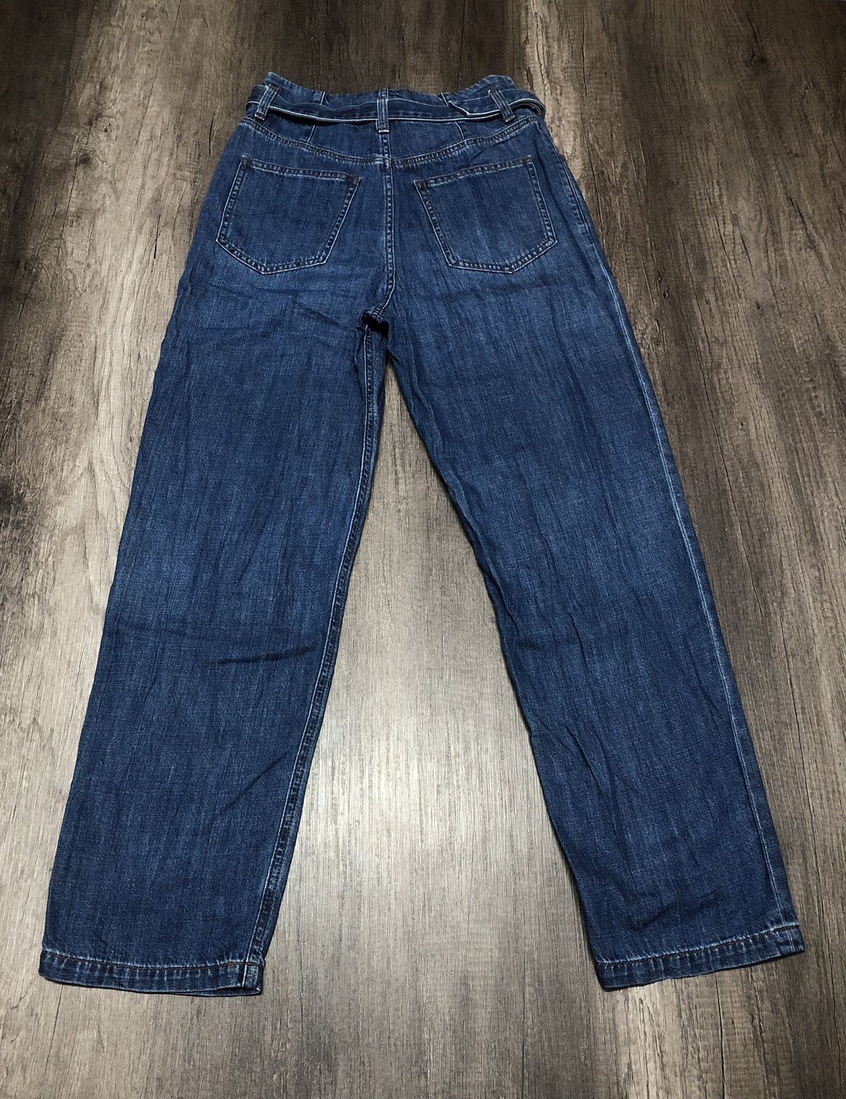 Japanese Brand × Uniqlo × Vintage Uniqlo Jeans Fit Relaxed Style Tapered With Belt (unisex) Size 28" / US 6 / IT 42 - 11 Thumbnail