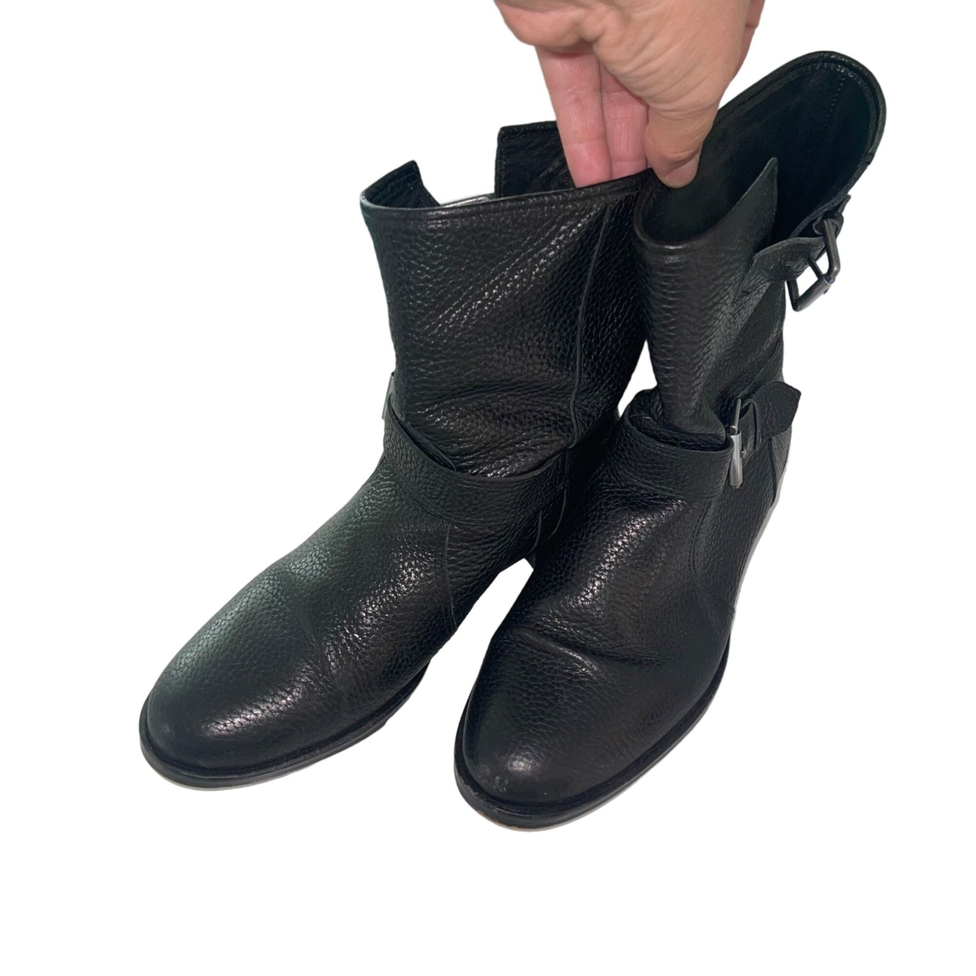 J.Crew J Crew Womens Boots Size 8 Black Pebble Leather Size US 8 / IT 38 - 2 Thumbnail