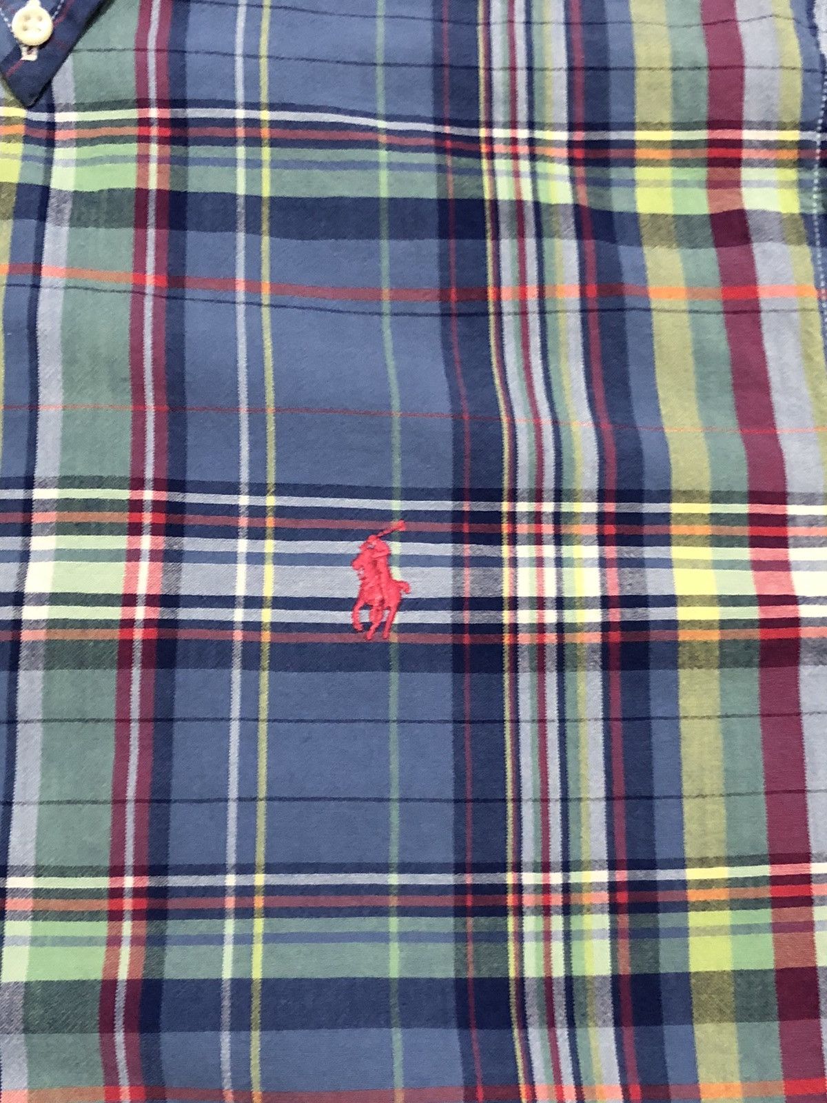 Polo Ralph Lauren × Vintage Vtg 90s Polo Ralph Lauren Plaid Button Down Size US L / EU 52-54 / 3 - 2 Thumbnail
