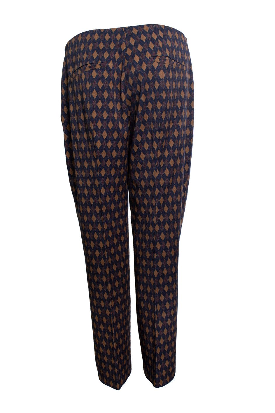 Prada Prada, Diamond printed pantalon in blue and brown Size 30" / US 8 / IT 44 - 5 Thumbnail