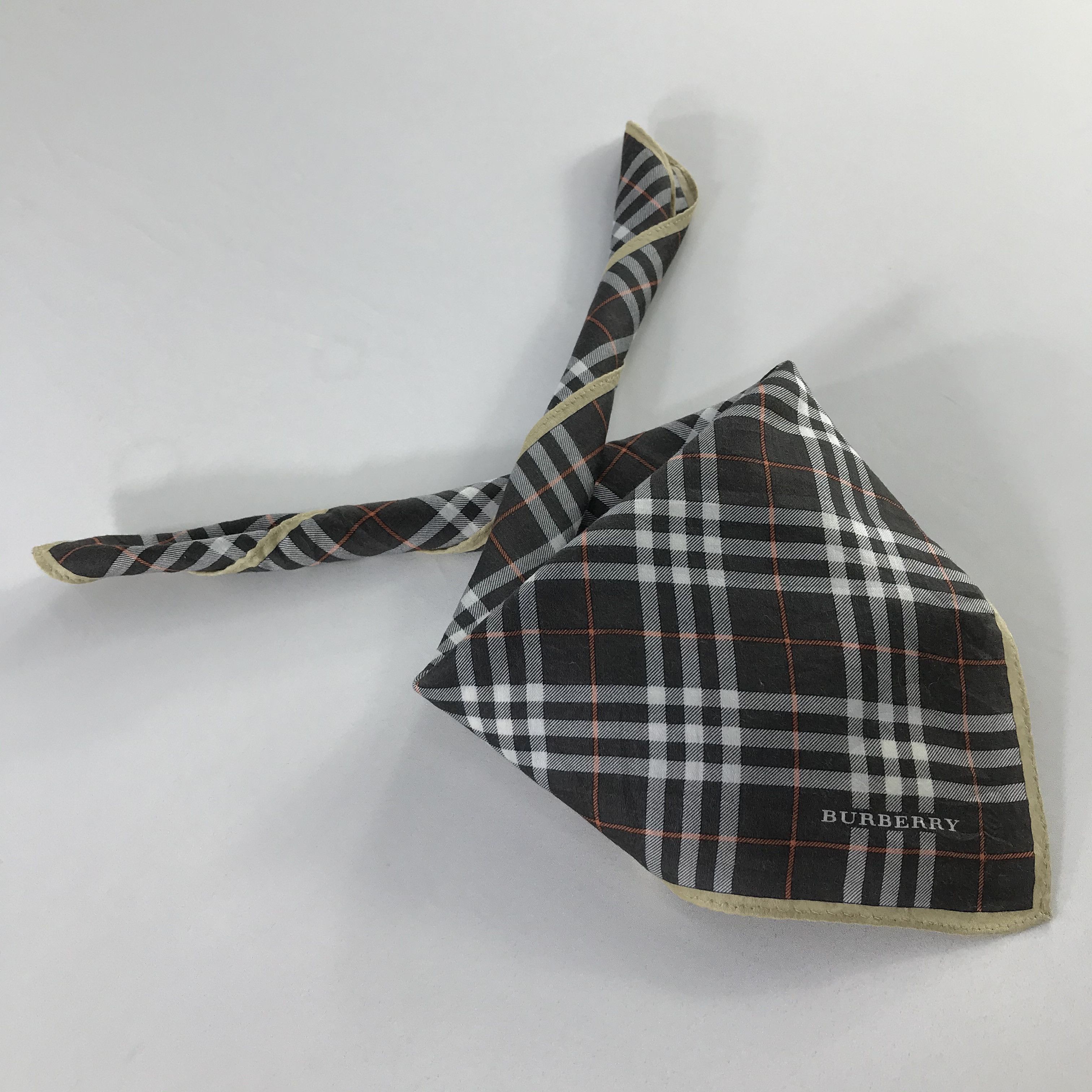 Burberry × Vintage Burberry Bandana / Handkerchief / Neckerchief - S985 Size ONE SIZE - 4 Thumbnail