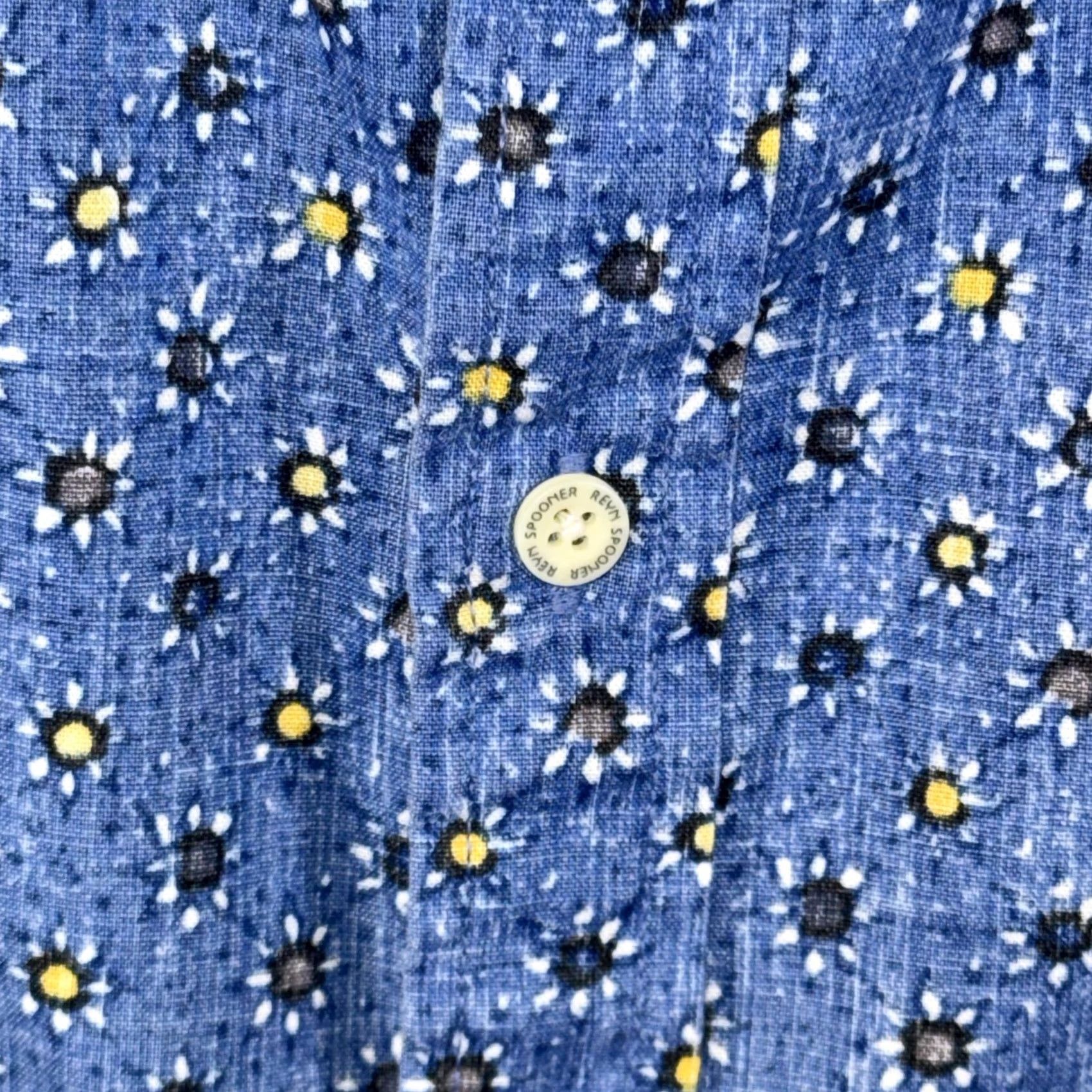 Reyn Spooner Reyn Spooner Shirt Mens Large Blue Daisy Floral Short Sleeve Button Front Aloha Size US L / EU 52-54 / 3 - 4 Thumbnail