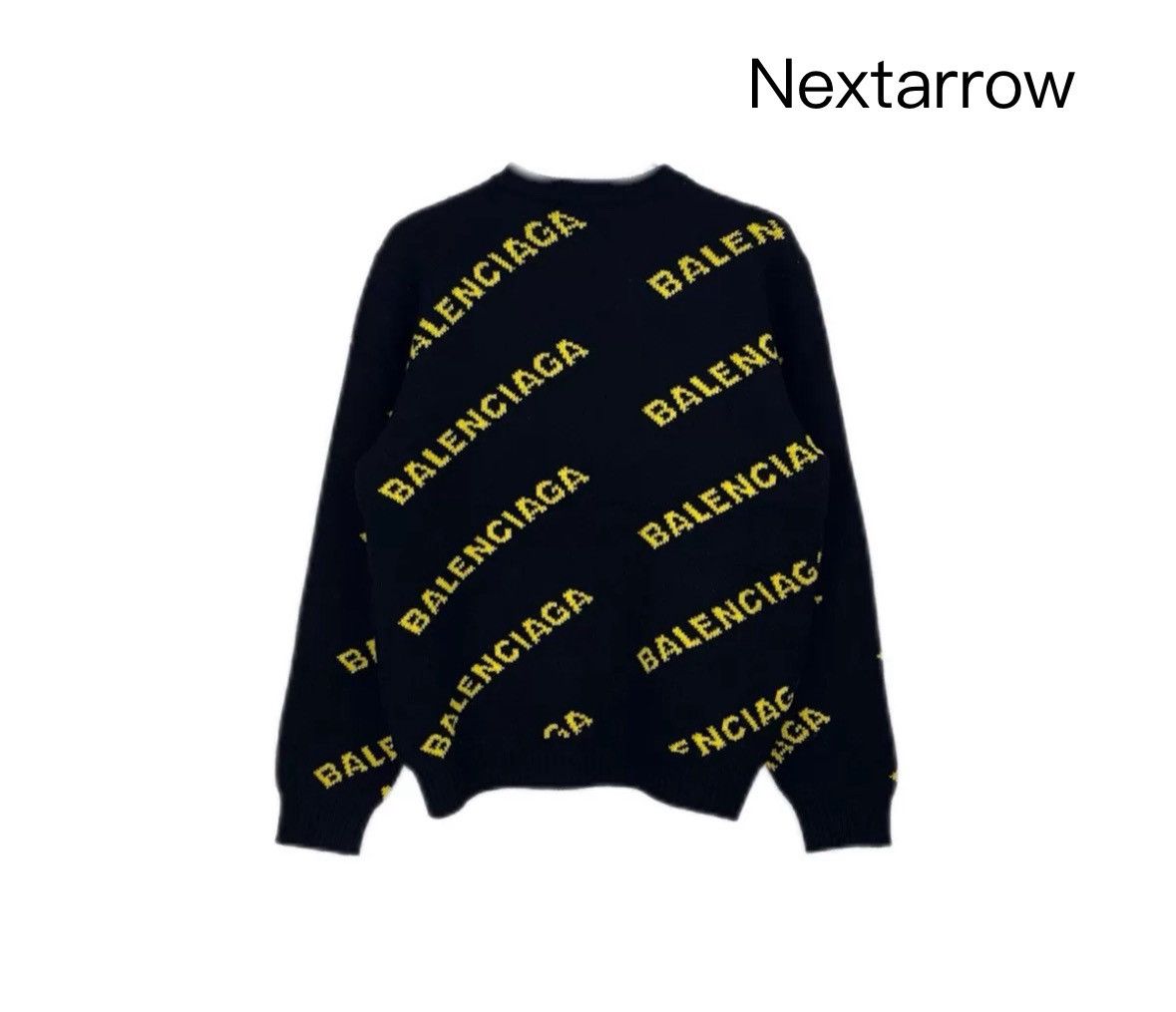 Balenciaga Balenciaga Black and yellow printed sweater 2412-Nextarrow Size US M / EU 48-50 / 2 - 2 Thumbnail