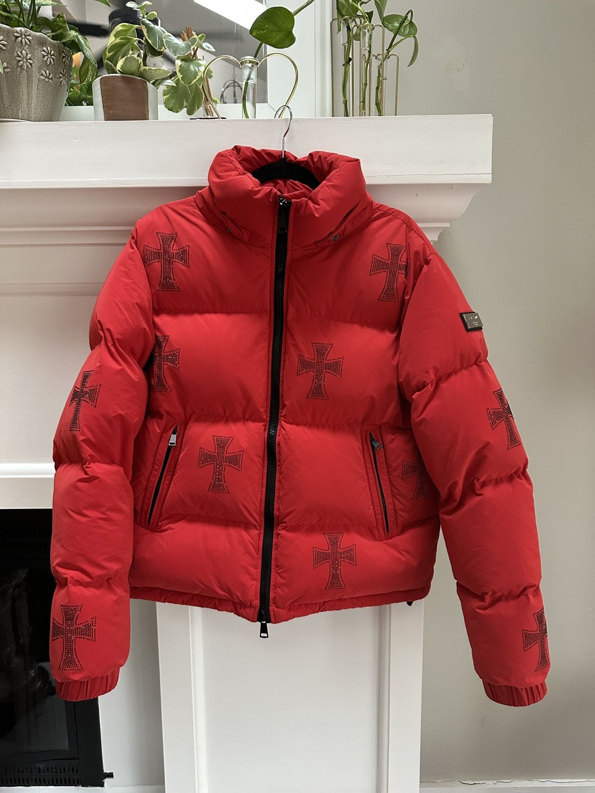 Unknown London Rhinestone Red Puffer Jacket Size US S / EU 44-46 / 1 - 12 Thumbnail