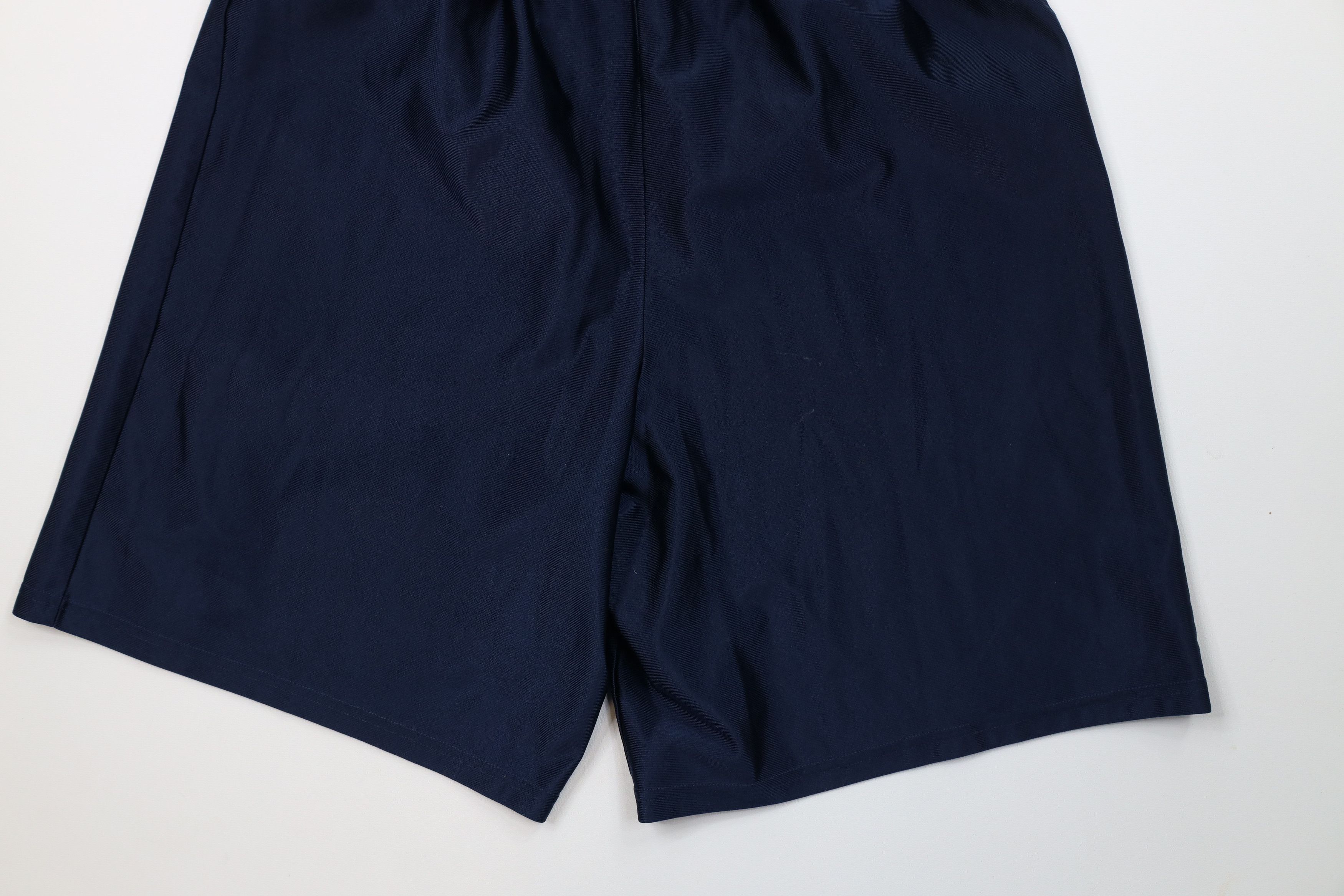 Nike Vintage Nike Mini Swoosh Silky Polyester Shorts Blue Dazzle Size US 36 / EU 52 - 12 Thumbnail