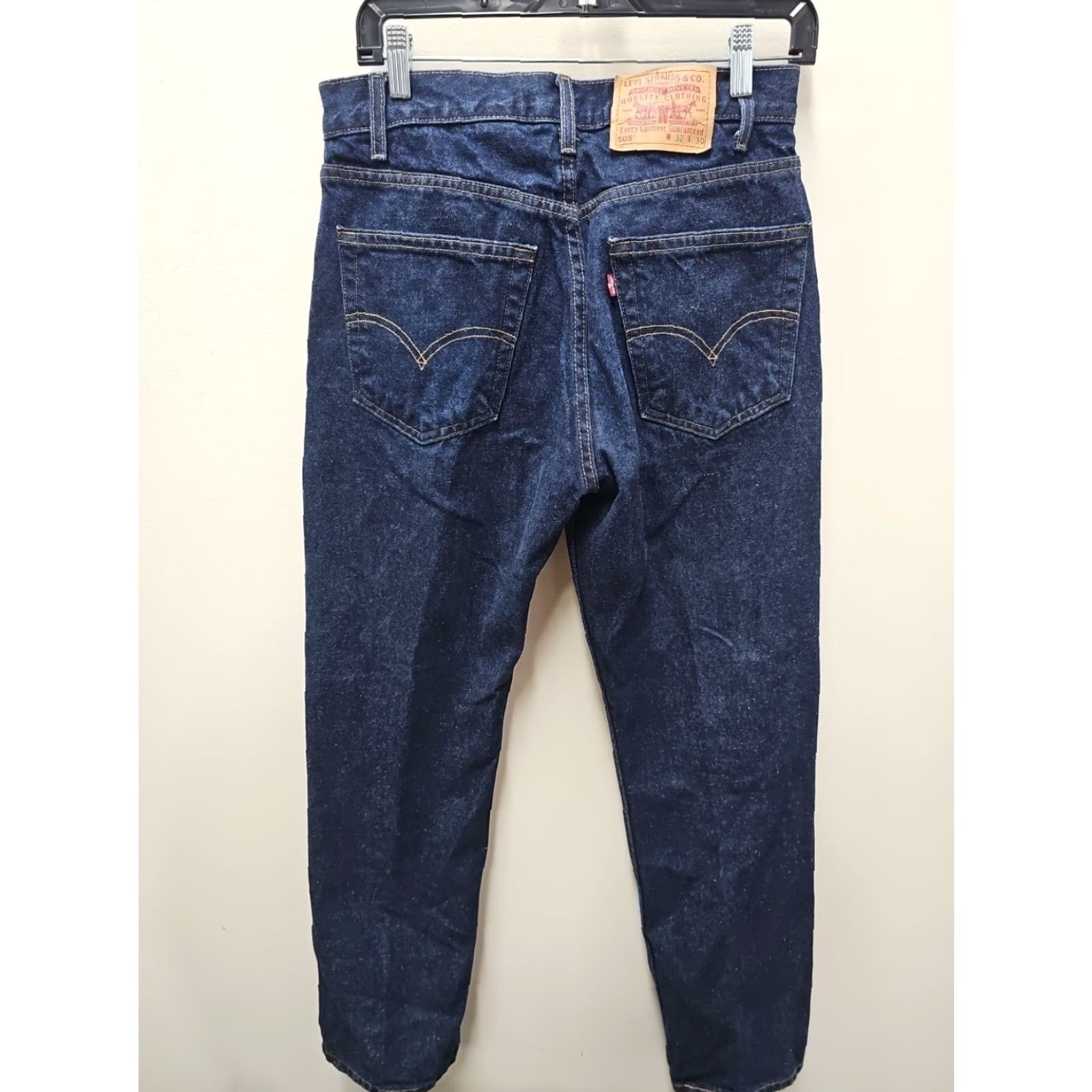 Levi's Vintage Levi’s 505 Jeans 32x30 Dark Wash Denim Regular Fit 5-Pocket Men Size US 32 / EU 48 - 5 Thumbnail