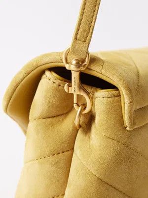 Saint Laurent Paris o1tp1o0125 Size: OS/Toy Size Loulou In Suede in Yellow Size ONE SIZE - 3 Thumbnail