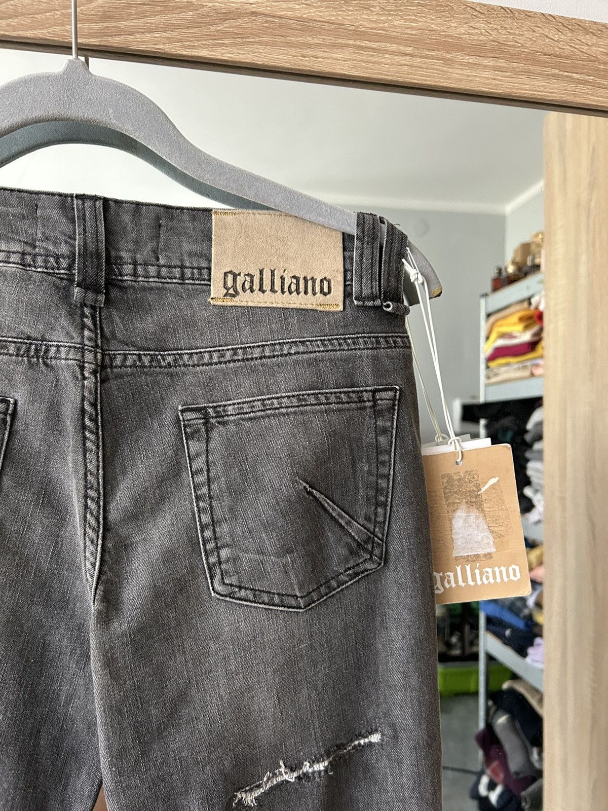 John Galliano Vintage New John Galliano Chic Gray Wash Straight Fit Jeans Size 25" / US 0 / IT 36 - 4 Thumbnail
