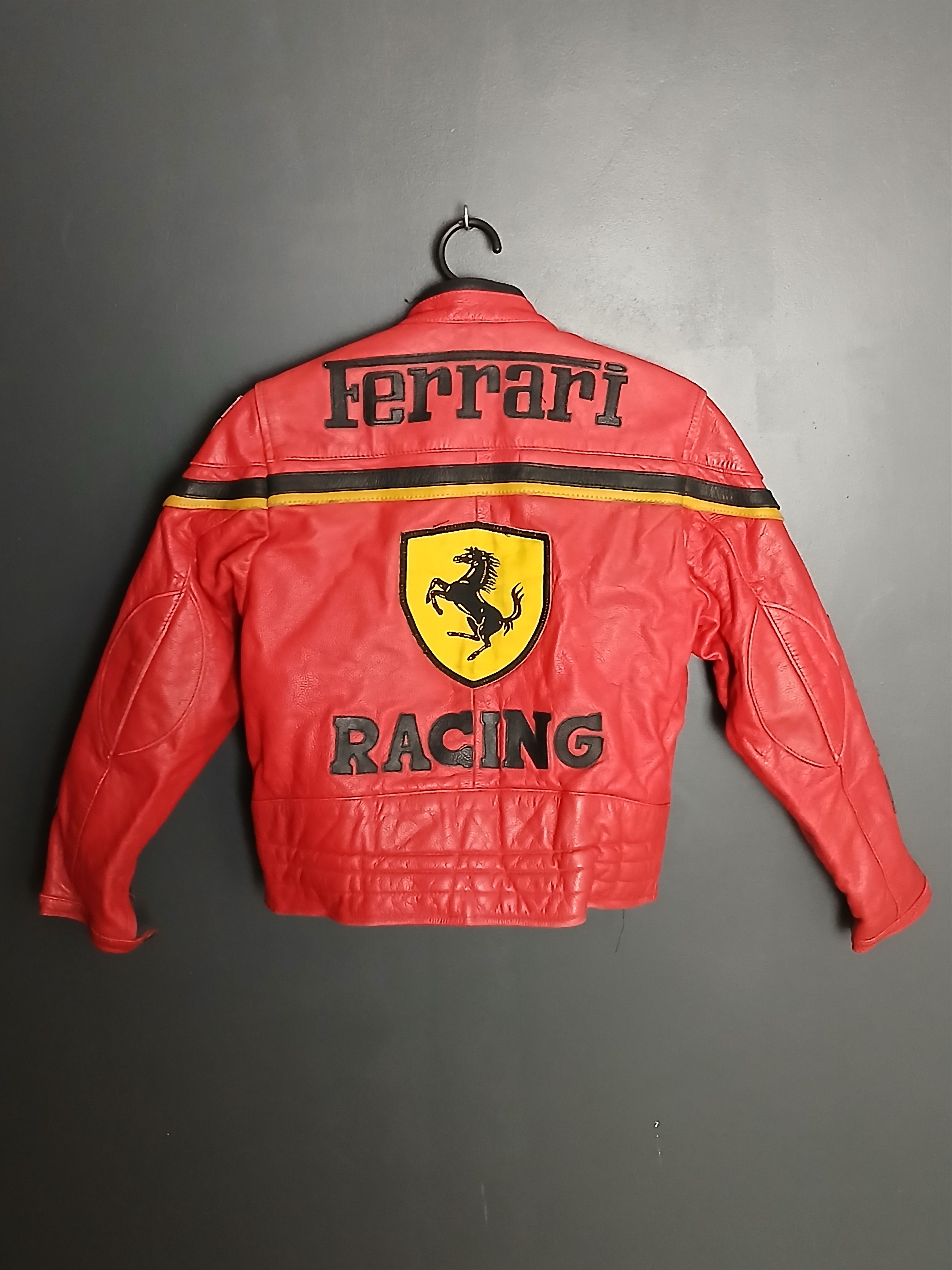 Ferrari F1 Racing Kids Leather Jacket