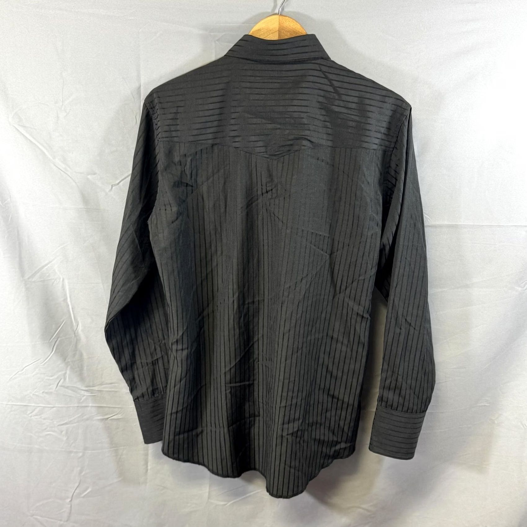Wrangler Wrangler Shirt Mens M Black Pearl Snap Western Rodeo Striped Long Sleeve Size US M / EU 48-50 / 2 - 2 Thumbnail