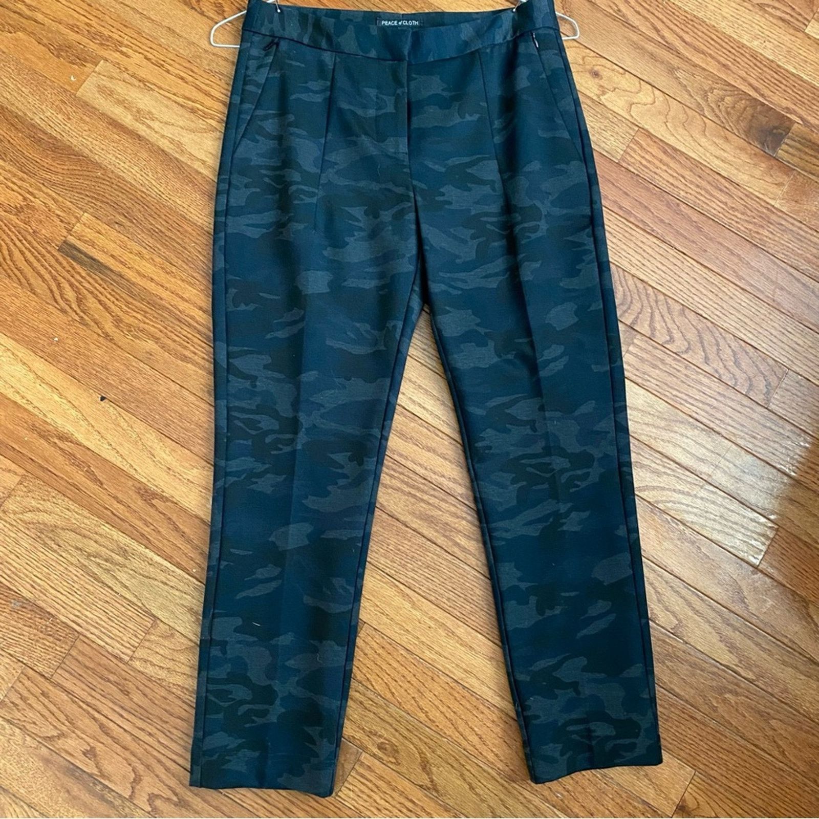 Other $197 Peace of Cloth NY Knit Slim Crop Navy Camo PANT 8 EUC Size 30" / US 8 / IT 44 - 2 Thumbnail