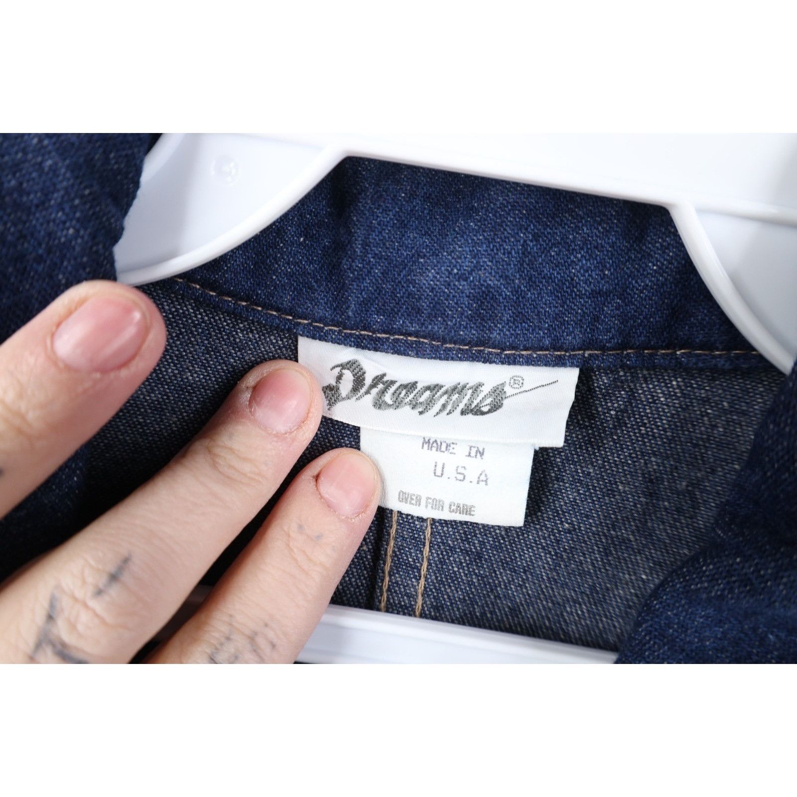 Vintage Deadstock Vintage 70s 80s Streetwear Long Sleeve Denim Dress Size M / US 6-8 / IT 42-44 - 13 Thumbnail