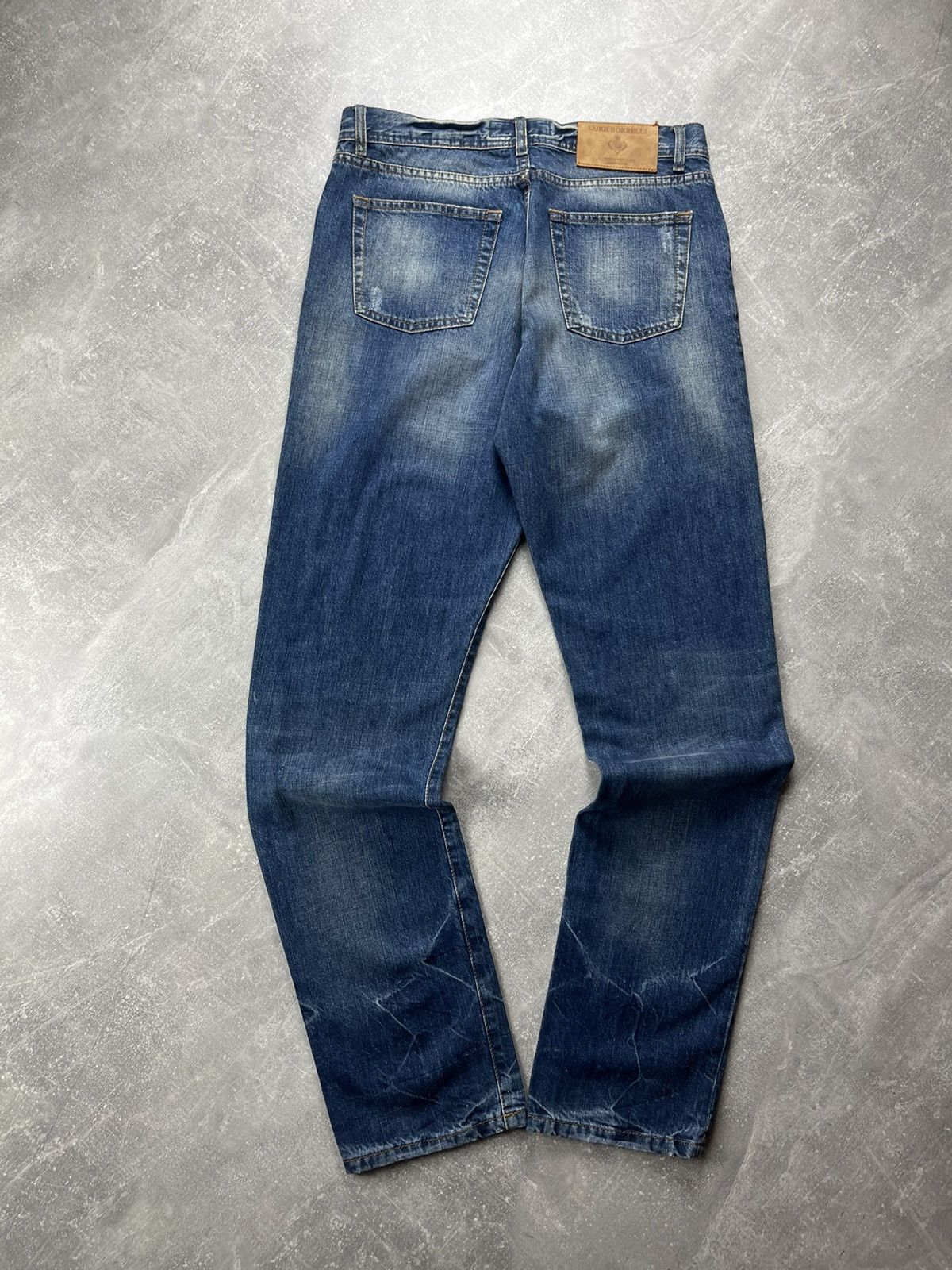 Luigi Borrelli Luigi Borrelli Luxury Distressed Denim Jeans Blue Size US 33 - 2 Thumbnail
