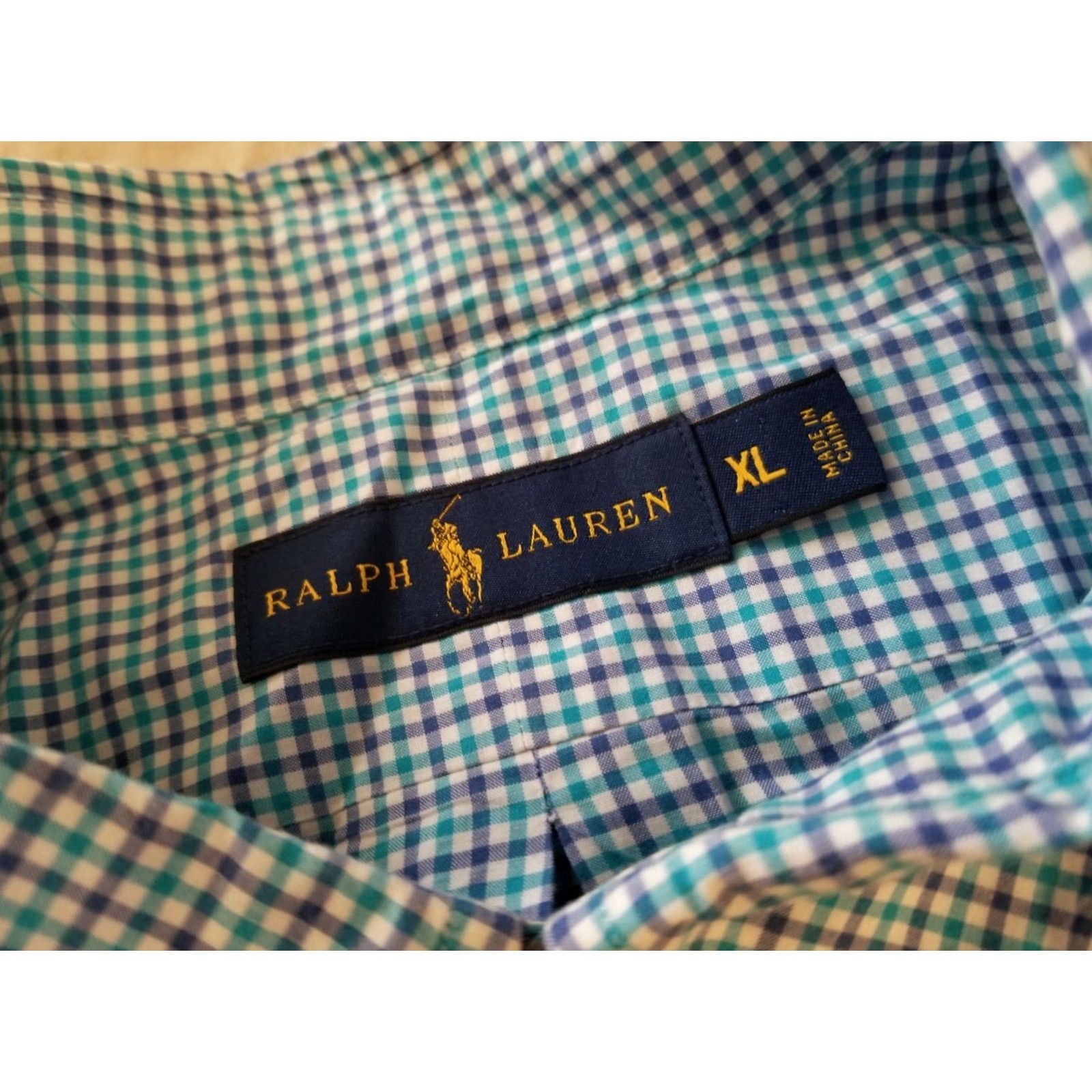 Polo Ralph Lauren Polo Ralph Lauren Shirt Mens XL Blue Button-Up Cotton Dress Shirt Long Sleeve Size 46R - 3 Thumbnail