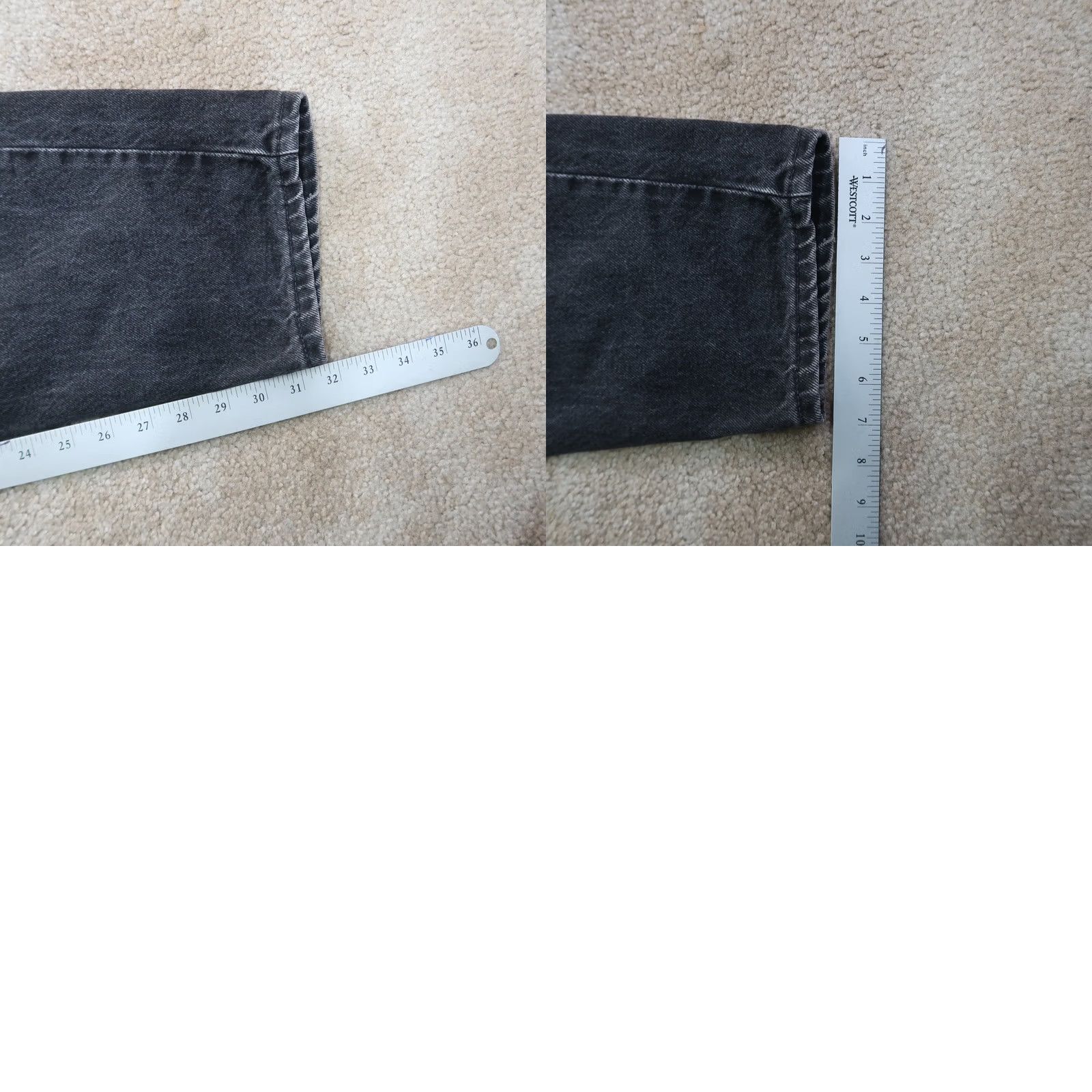 Levi's vintage Levi's 550 Jeans Men 36x32 Black Denim Relaxed Tapered 5-Pocket USA Denim Belt Loops Zipper Button Distressed Size US 36 / EU 52 - 9 Thumbnail