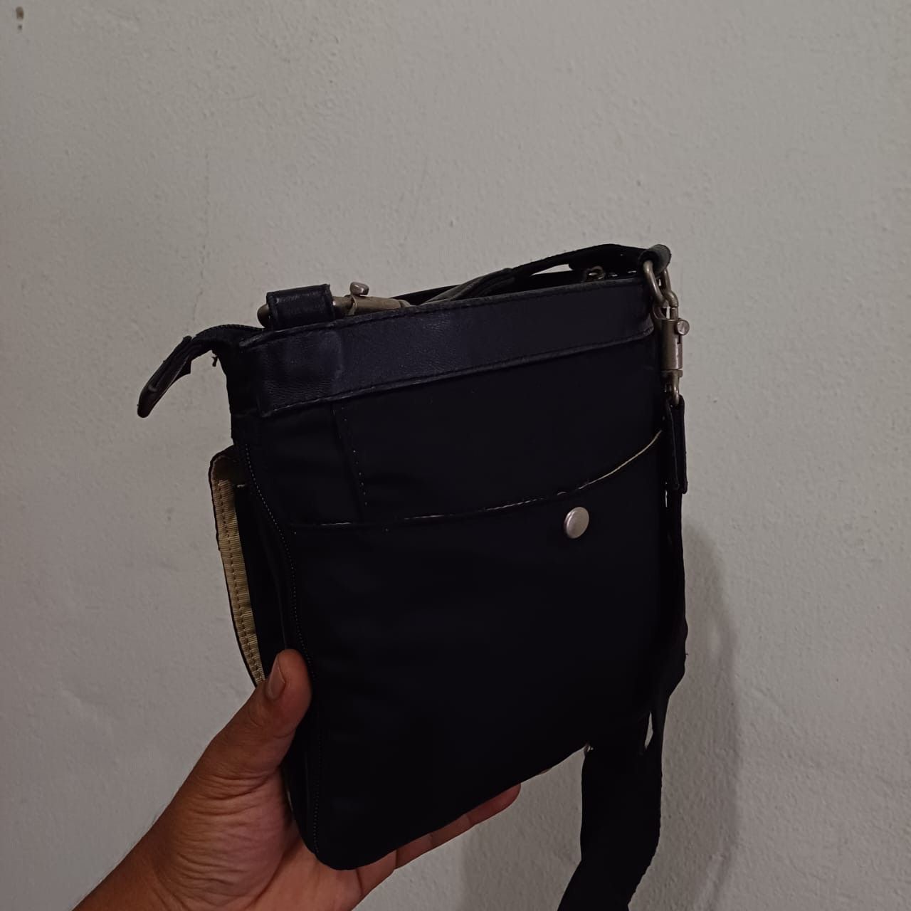 Japanese Brand 💥Last Drop💥Yohji Yamamoto Ysaccs Leather Nylon Sling Bag Size ONE SIZE - 7 Thumbnail