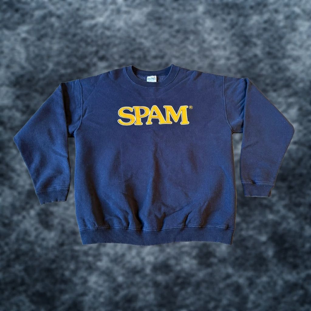 Vintage VTG SPAM Sweatshirt Men's Navy Blue Crew Neck XL Size US XL / EU 56 / 4 - 1 Thumbnail