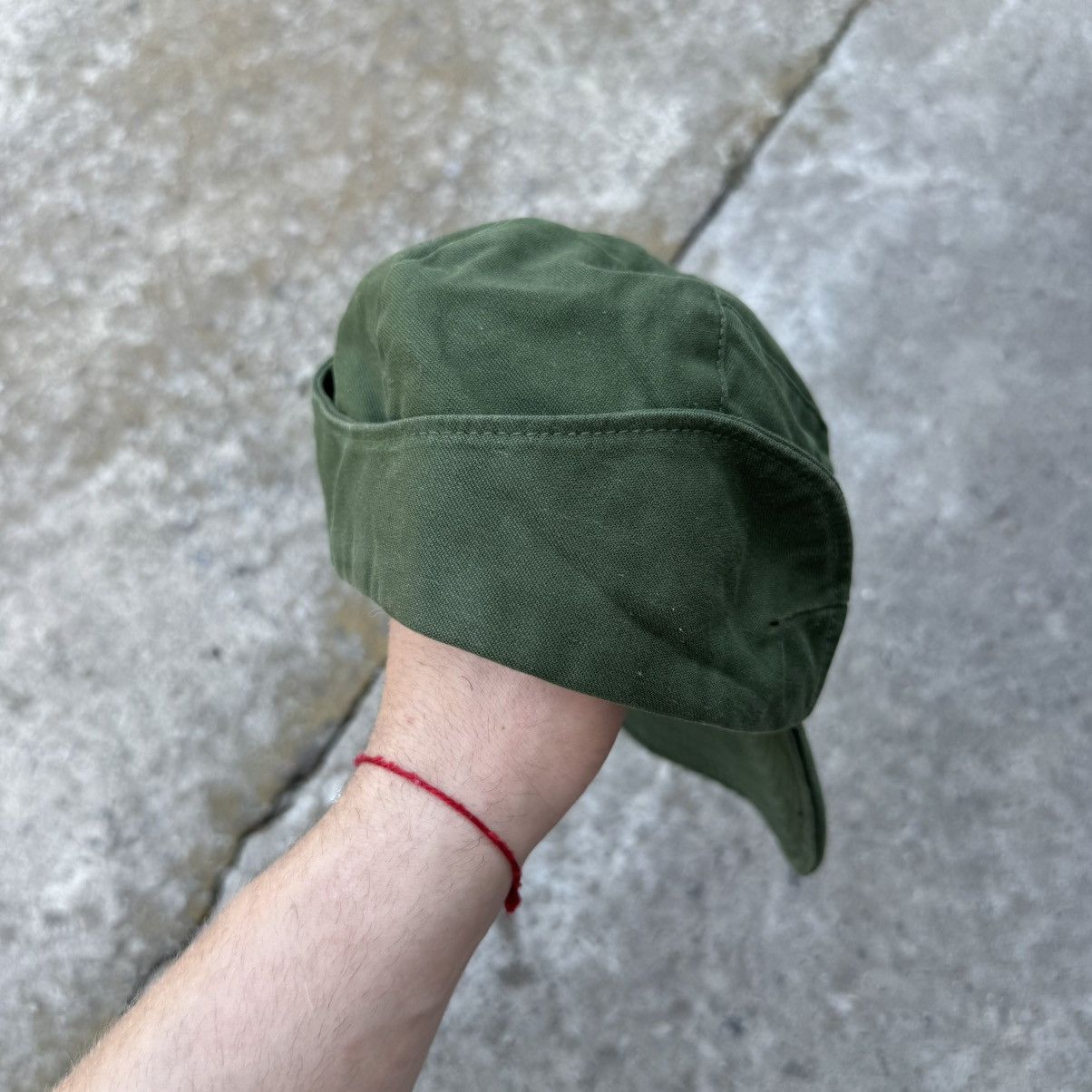 Designer Vintage Swedish Army Ear Flap Ear warmer Military Cap Hat 56 Size ONE SIZE - 2 Thumbnail