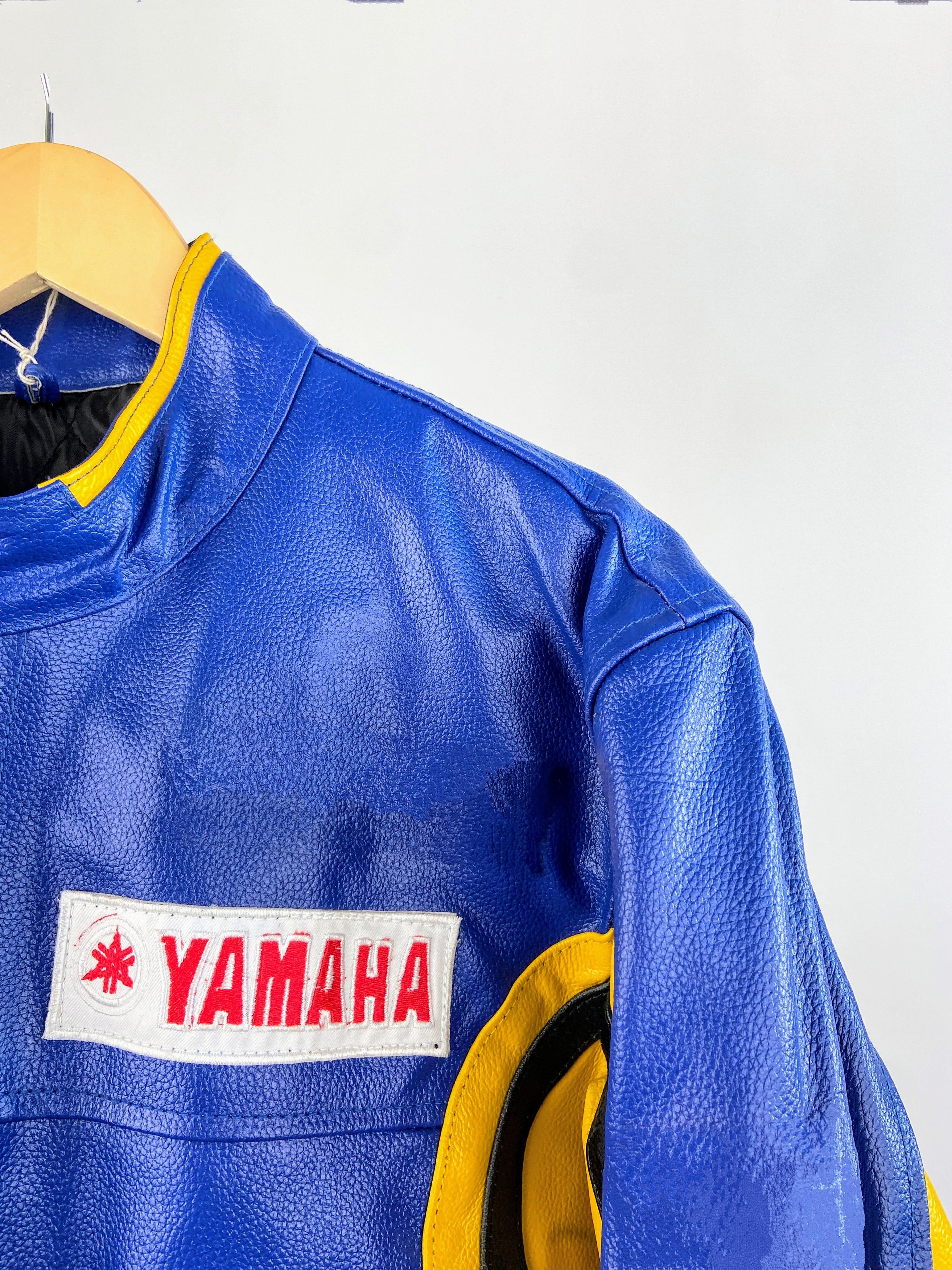 Yamaha 🏍️🔥 YAMAHA 🔥 RACING LEATHER JACKET RARE Size US L / EU 52-54 / 3 - 4 Thumbnail