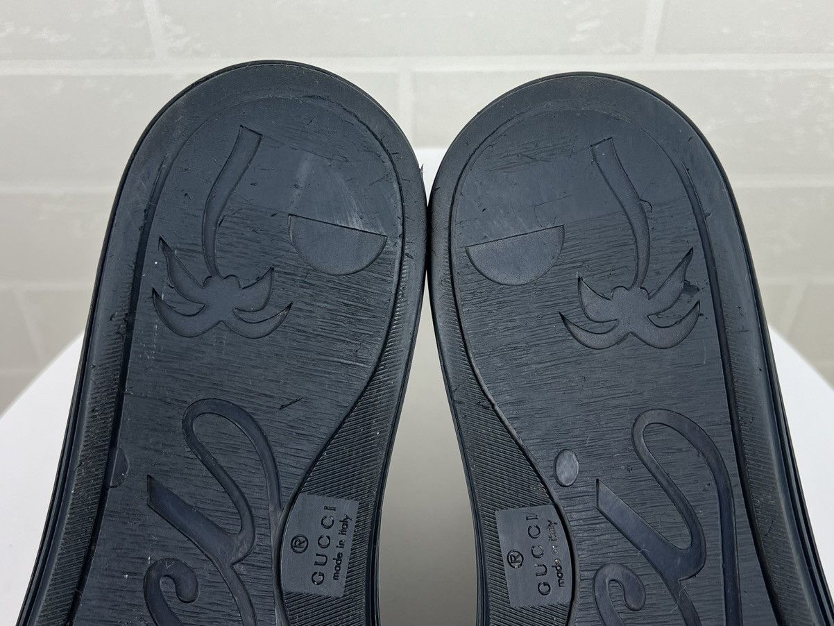 Gucci GUCCI Sneakers Hi Top Leather GG Monogram Canvas Navy Men's Size US 8.5 / EU 41-42 - 14 Thumbnail