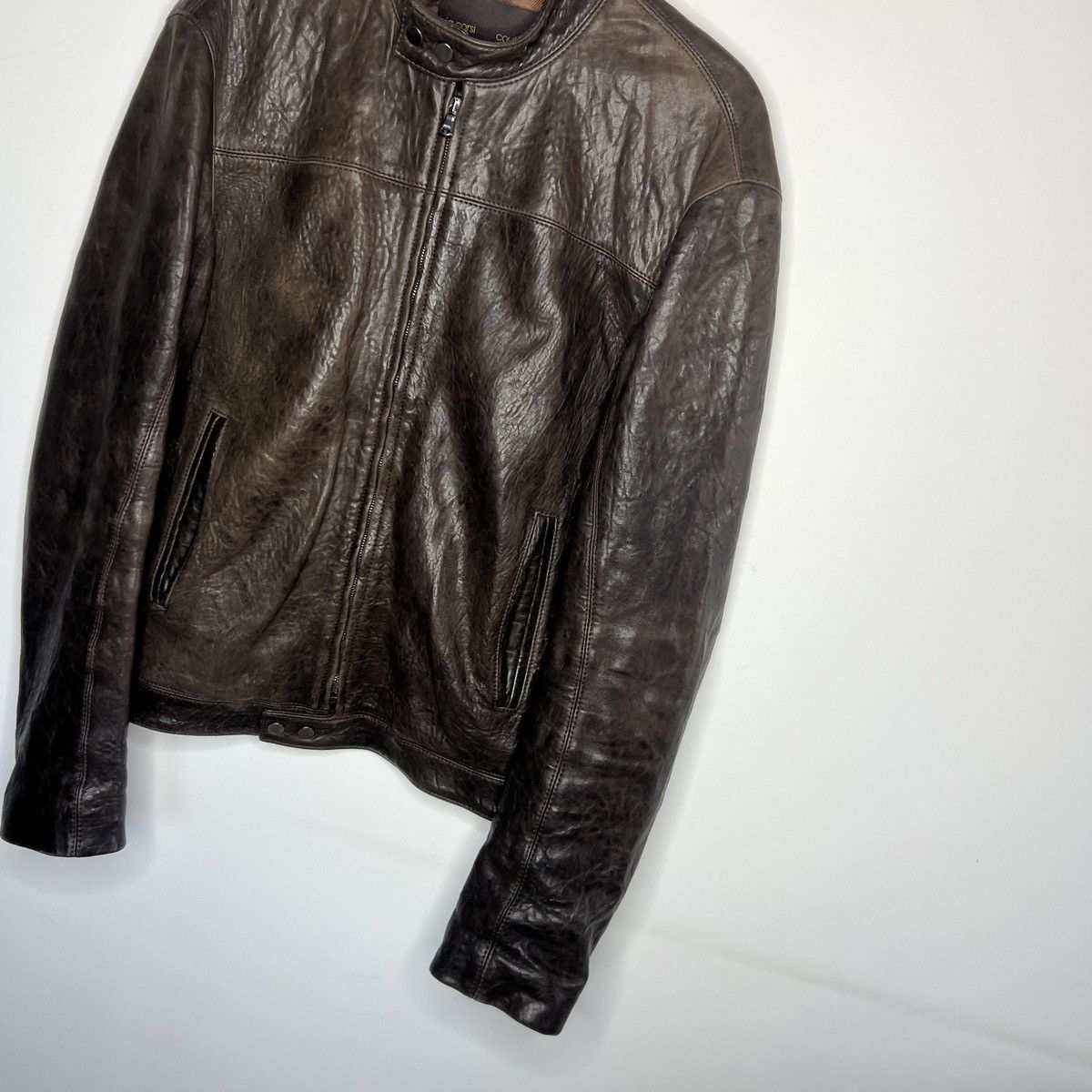 Genuine Leather × Vintage 🔥Vintage Avantgarde Genuine Leather Jacket Ramones Biker Size US M / EU 48-50 / 2 - 3 Thumbnail