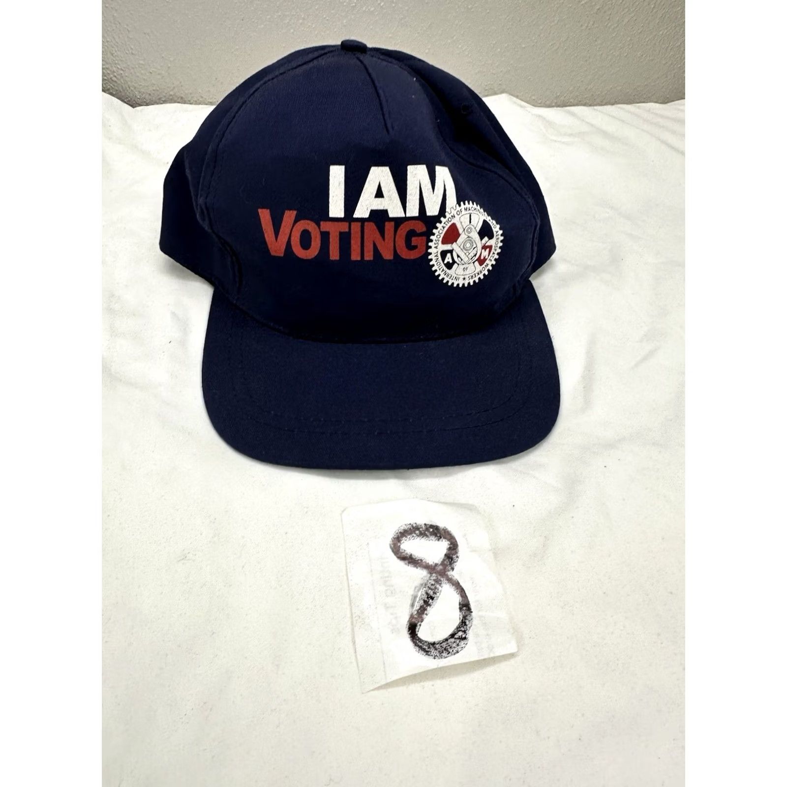 Vintage VINTAGE UNIONMADE Snapback Hat Blue I Am Voting Union Worker Mechanics and Aerospace VTG Hat Mens Snapback Size ONE SIZE - 7 Thumbnail