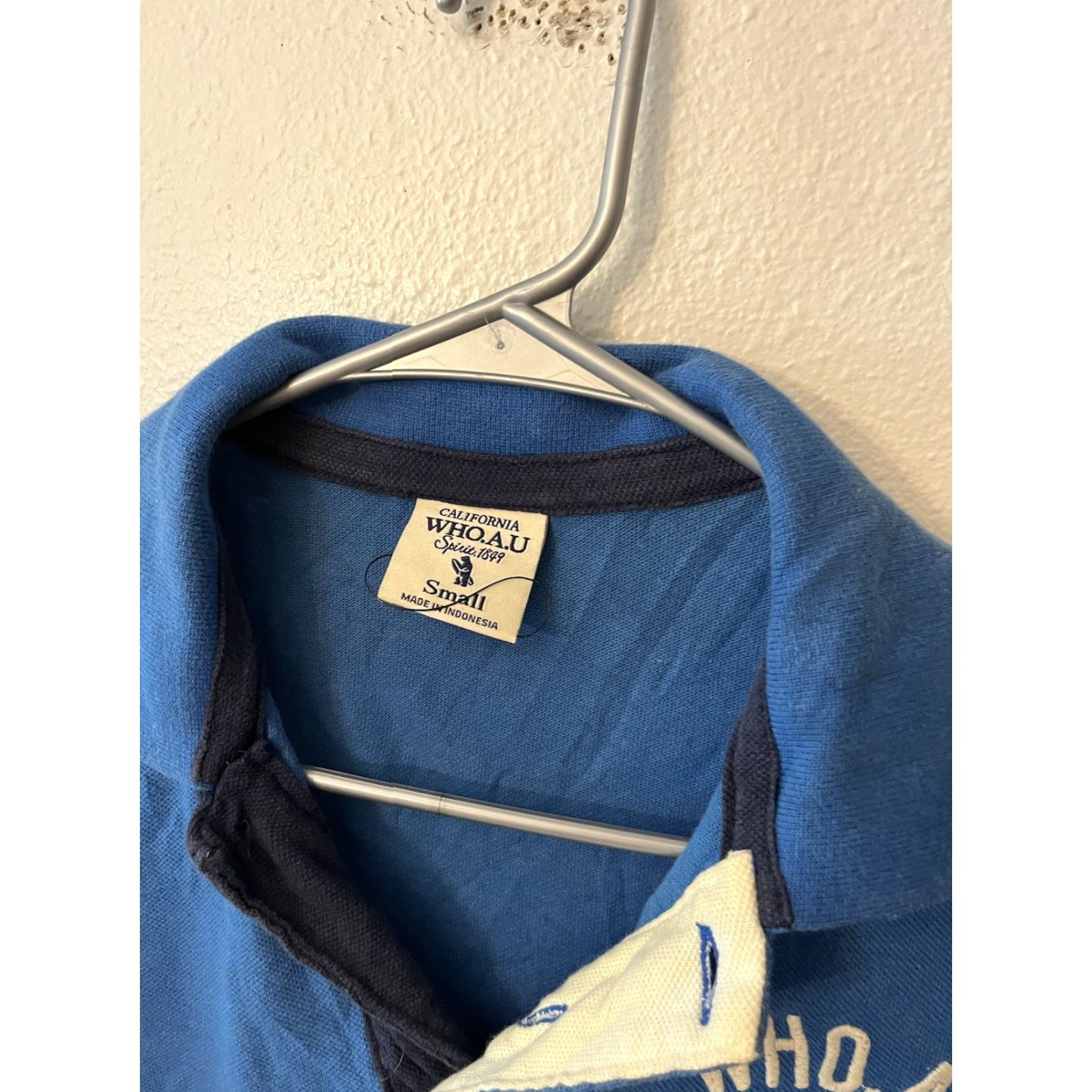 Vintage Spirit Polo Shirt Embroidered Blue Mens Size Small California AU WHO Size US S / EU 44-46 / 1 - 3 Thumbnail