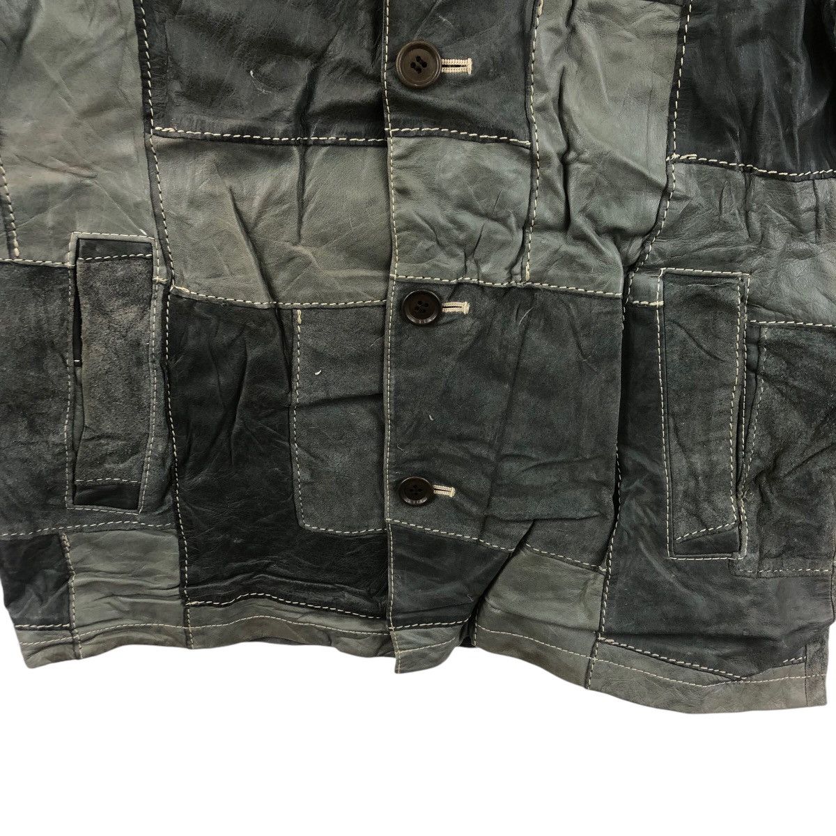 BIGI × Vintage Vintage Radmess Men’s BIGI Leather Jacket Patchwork Design Size US M / EU 48-50 / 2 - 3 Thumbnail