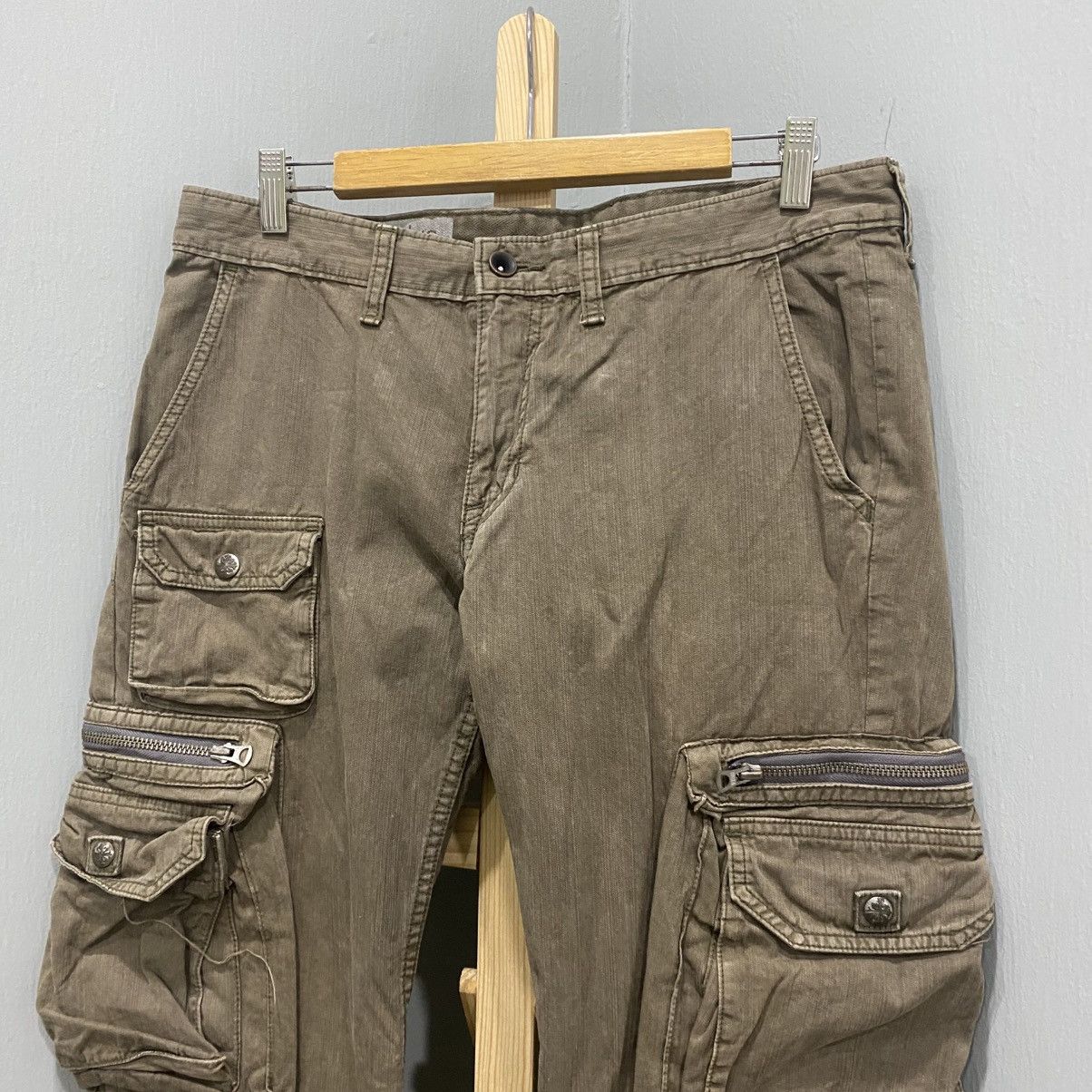 If Six Was Nine Bondage Style Surplus Multipocket Cargo Flared Pants Size US 32 / EU 48 - 5 Thumbnail