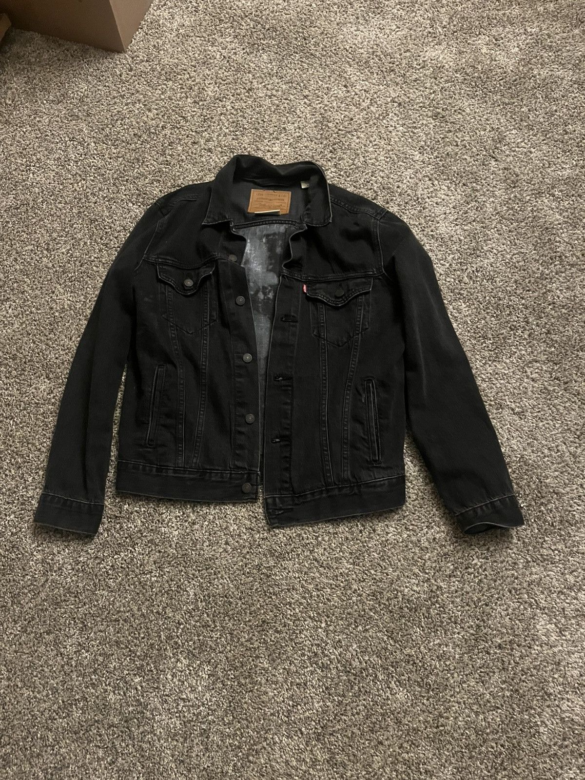 Levi's Handpainted custom unique jean jacket. Size US M / EU 48-50 / 2 - 3 Thumbnail