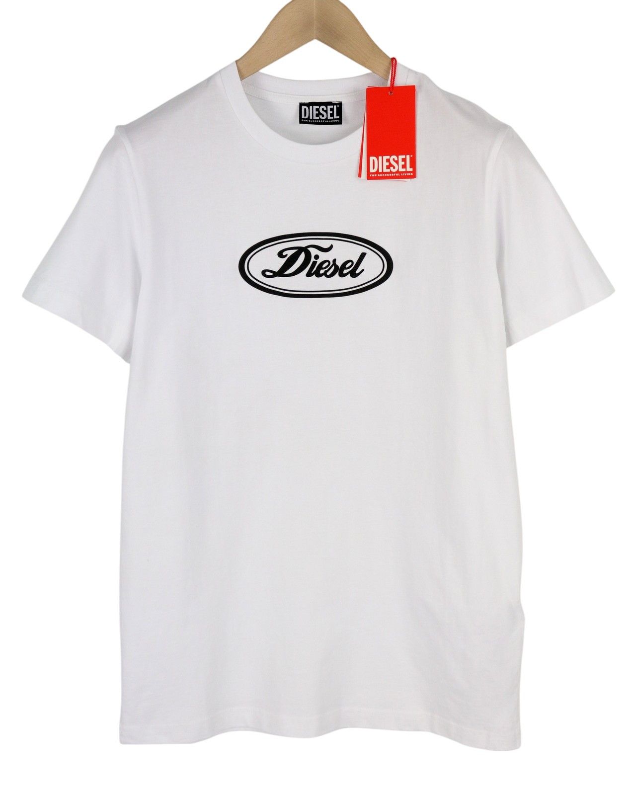 Diesel T-DIEGOR-C14 M White Crew Front Logo T-Shirt 41185 Size US M / EU 48-50 / 2 - 1 Thumbnail