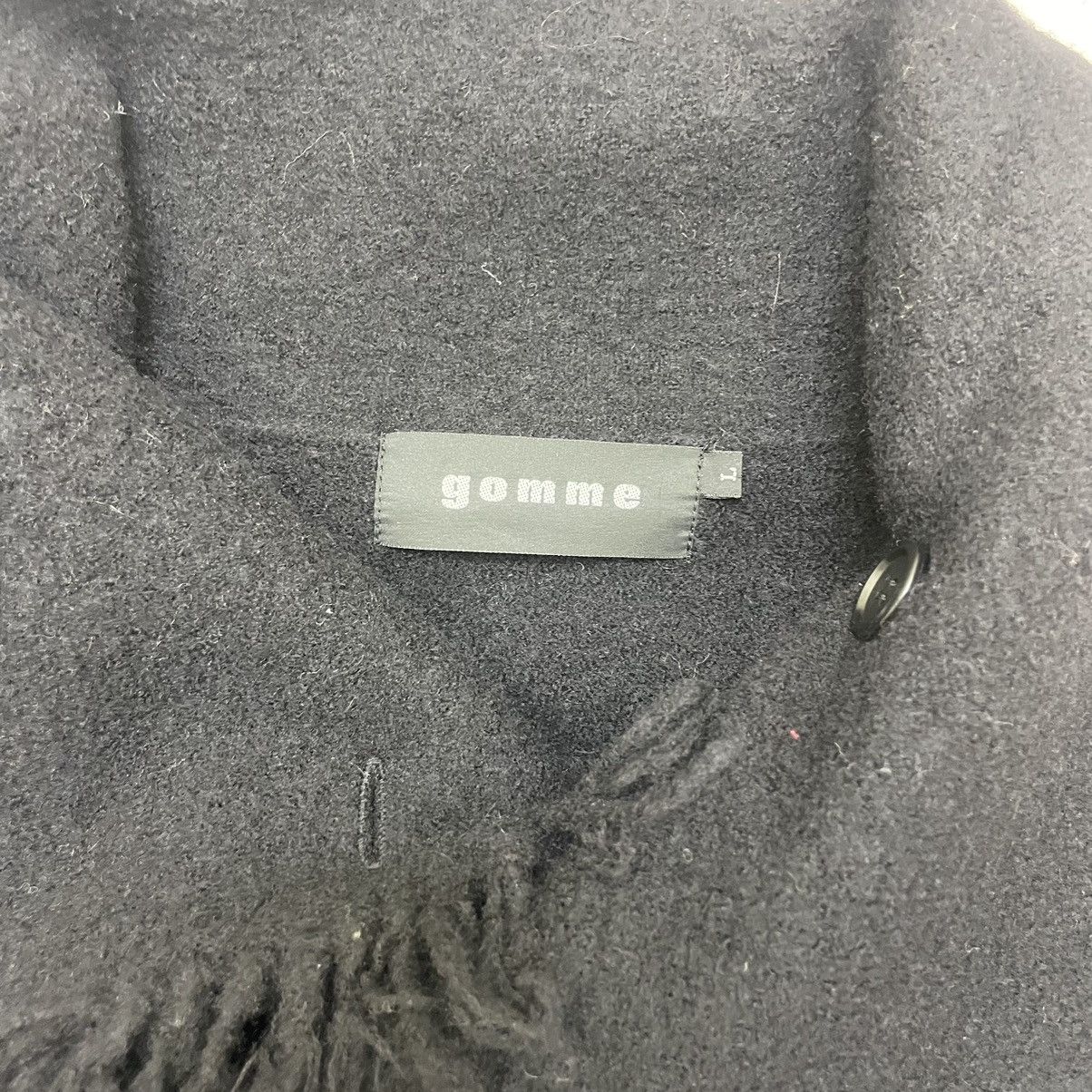 gomme 🔥Unique Design Gomme Black Wool High Collar Frindged Jacket Size M / US 6-8 / IT 42-44 - 10 Thumbnail