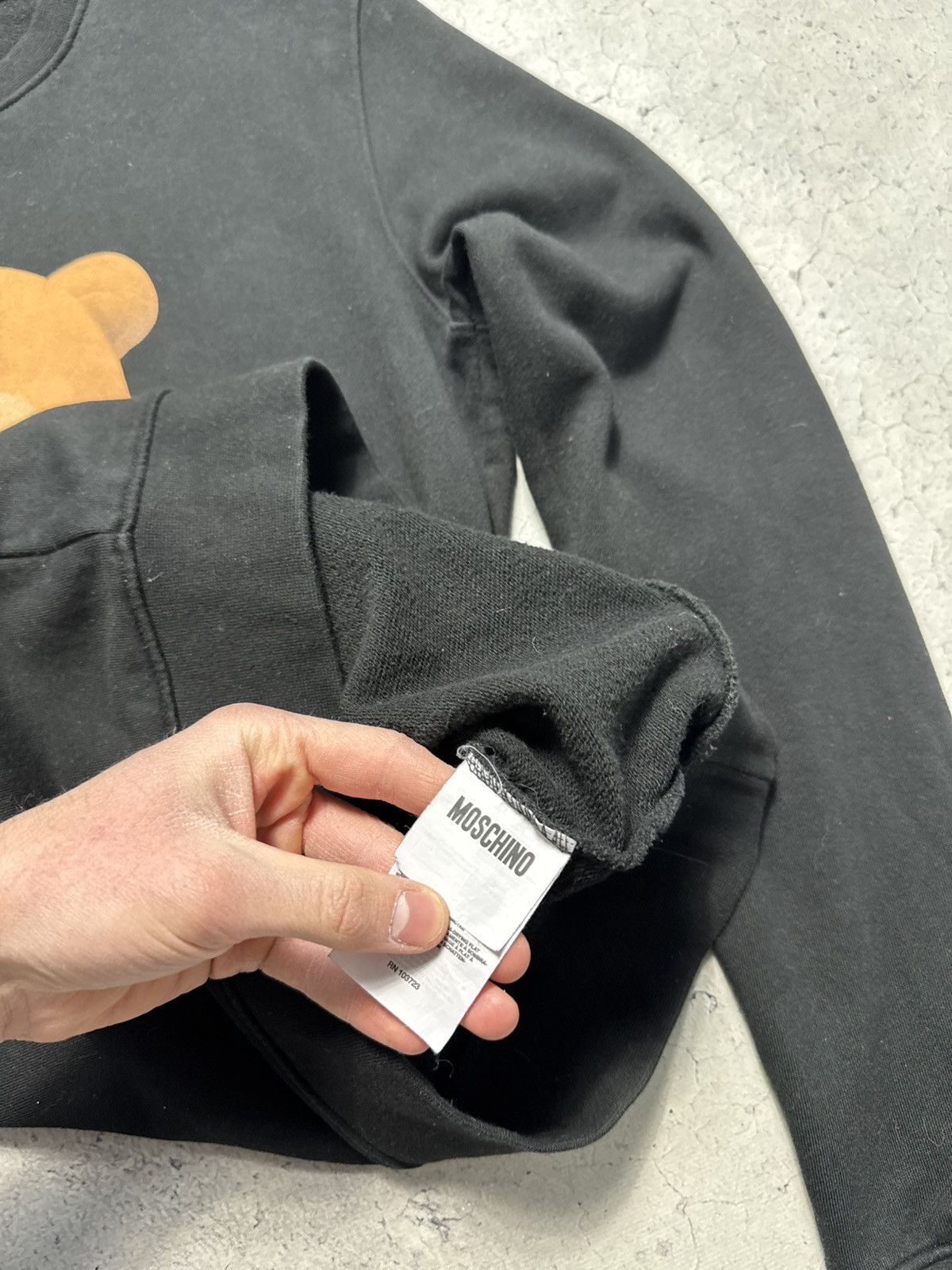 Moschino Moschino Bear Big Logo Black Luxury Sweatshirt Size US S / EU 44-46 / 1 - 7 Thumbnail