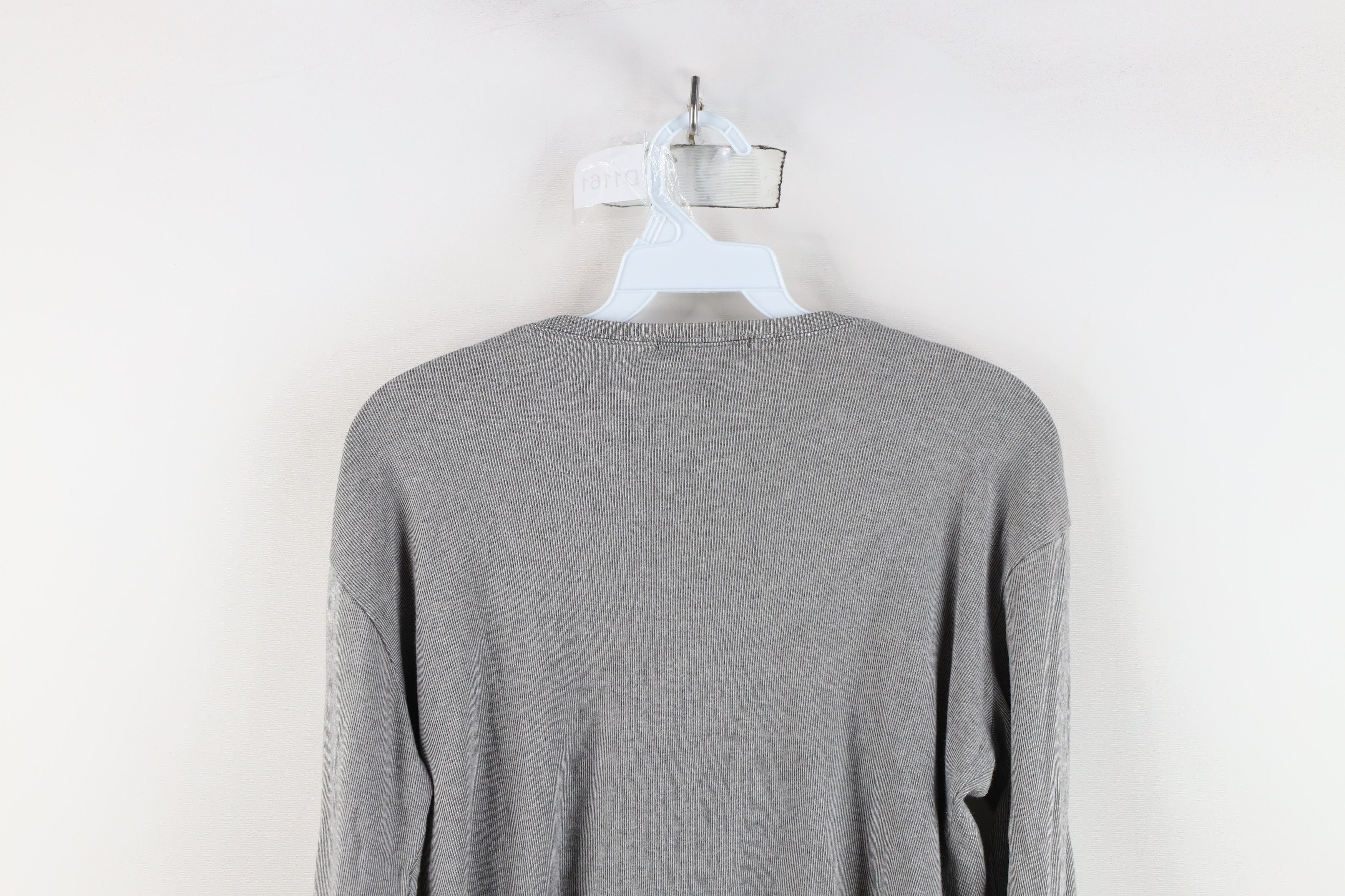 Express Vintage 90s Express Ribbed Knit Cropped Long Sleeve T-Shirt Size S / US 4 / IT 40 - 10 Thumbnail