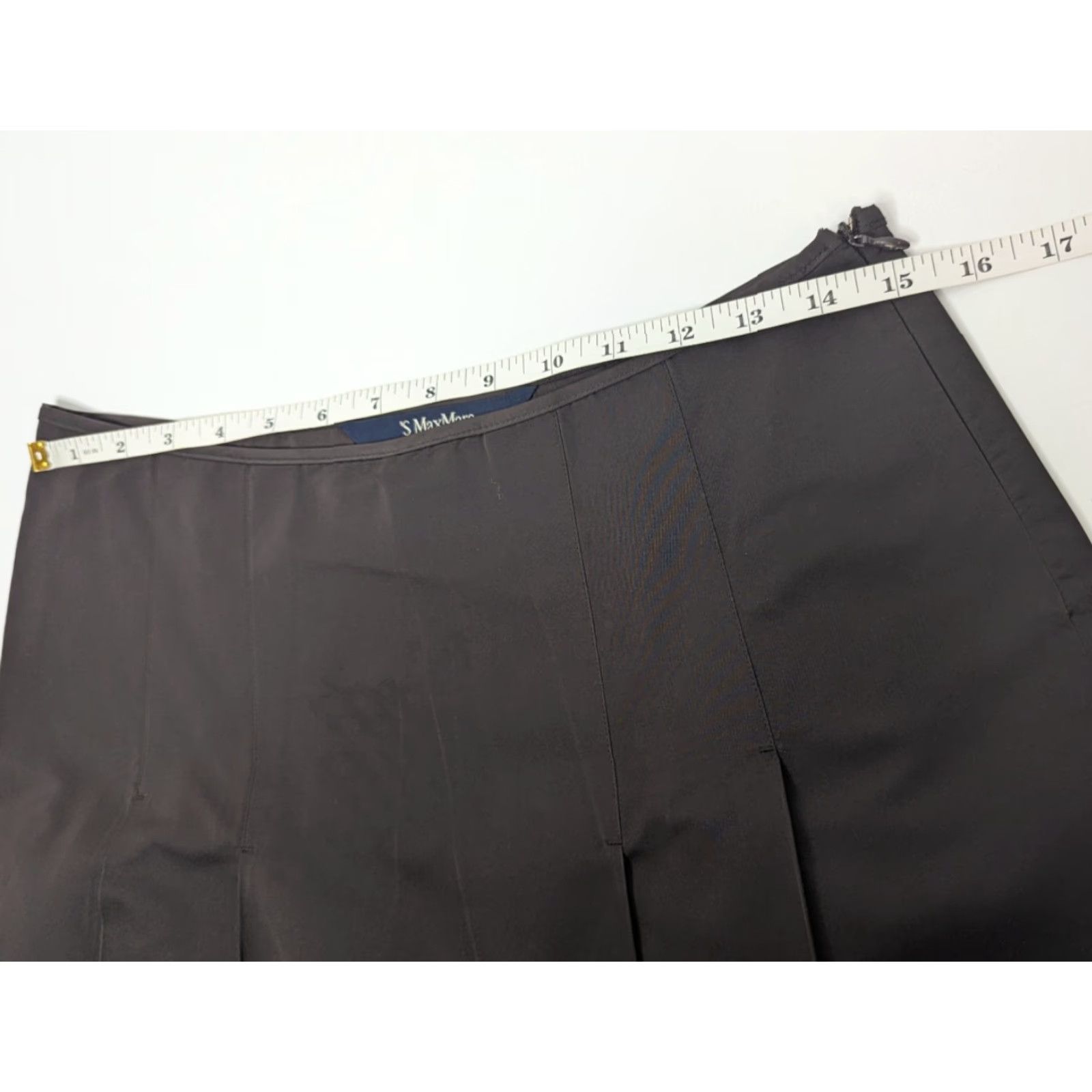Max Mara VINTAGE S'Max Mara Design For Easy Living Brown Pleated Knee-Length Skirt Size 8 Size 30" / US 8 / IT 44 - 4 Thumbnail